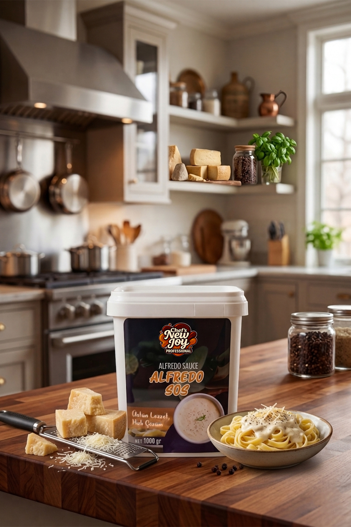 Alfredo Sos 1000 gr Makarna Sosu Toz Parmesan Lezzeti