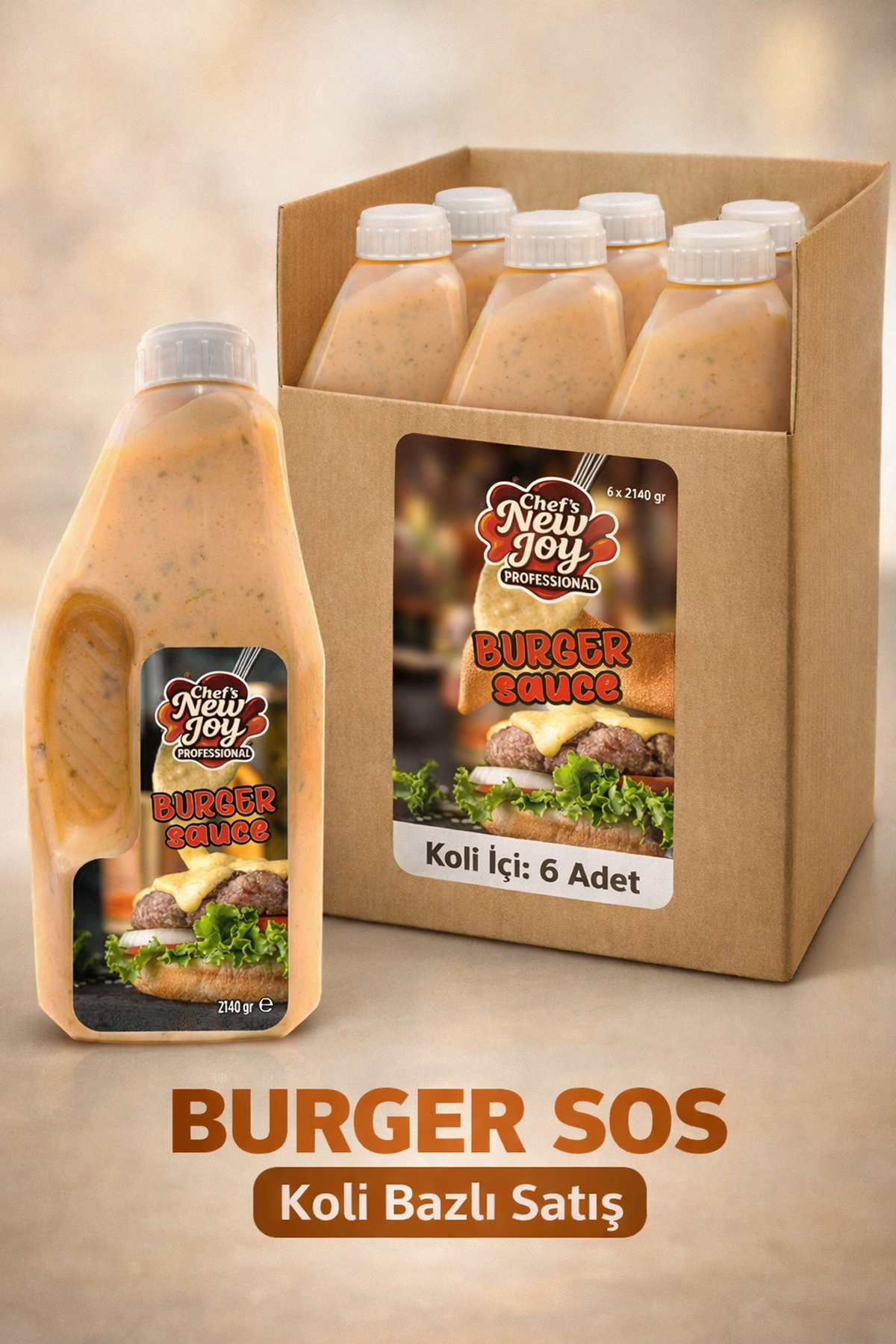 Burger Sos 2140 G x 6 Adet - 1 Koli (Koli Bazlı Avantaj Paketi)