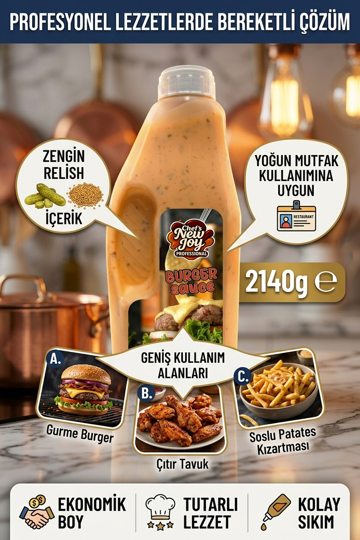 Burger Sos 2140 G x 6 Adet - 1 Koli (Koli Bazlı Avantaj Paketi)