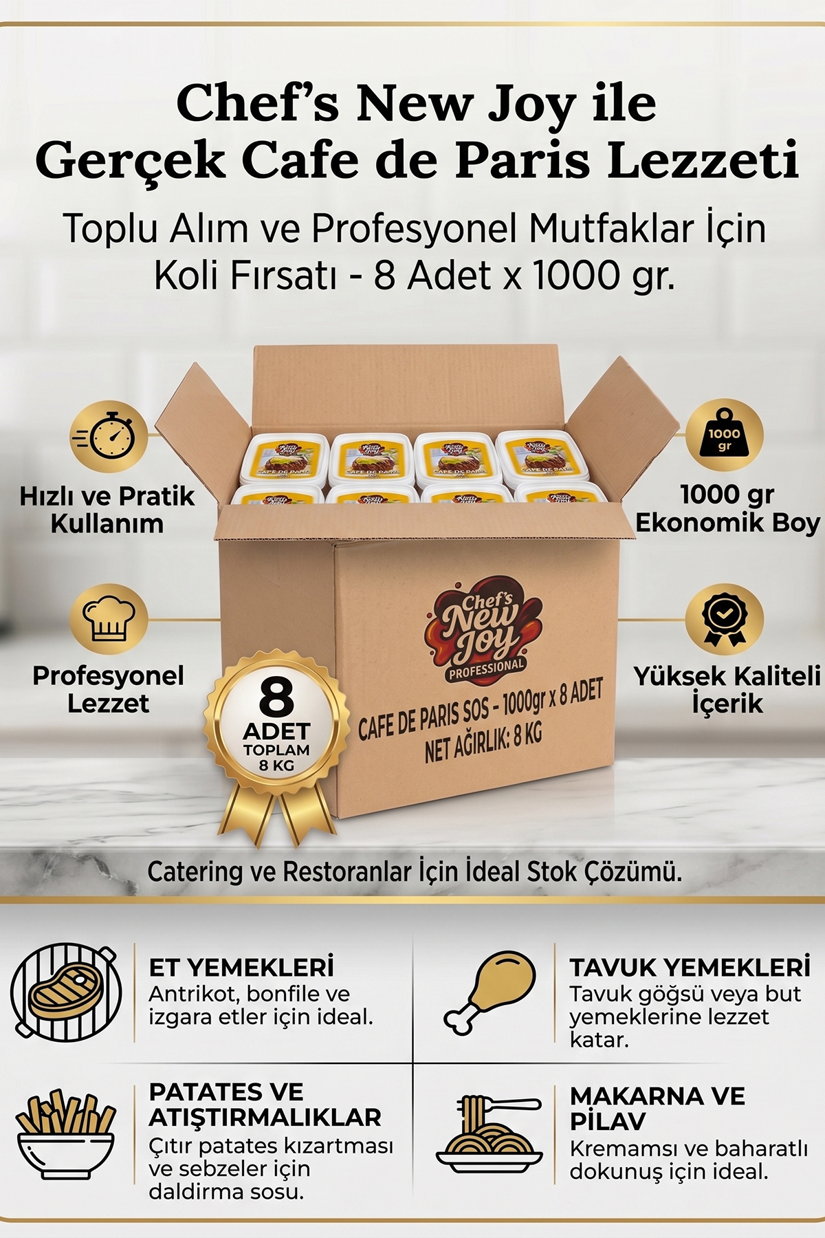 Cafe de Paris Sos 1000 G X 8 Adet - 1 Koli (Koli Bazlı Avantaj Paketi)