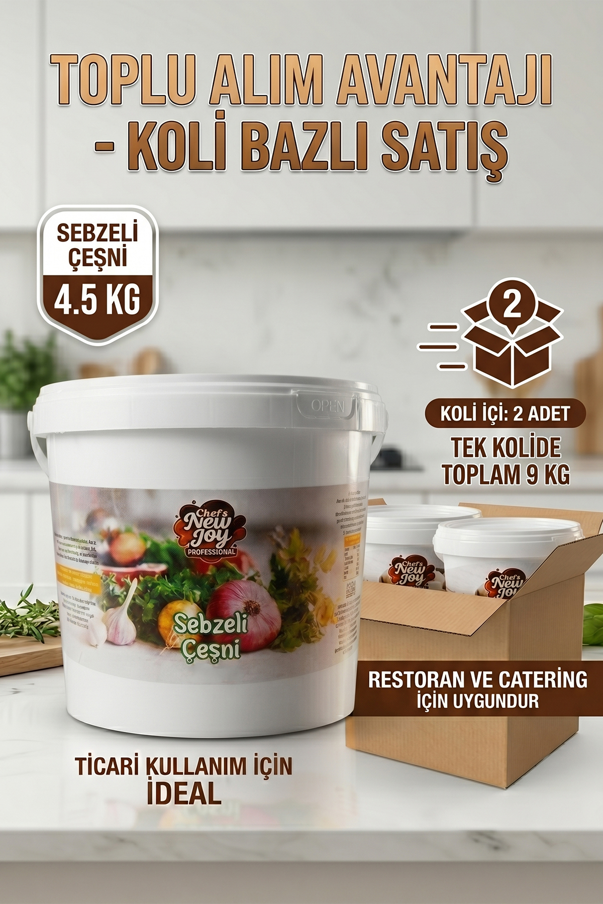 Sebzeli Çeşni 4500 G X 2 Adet - 1 Koli (Koli Bazlı Avantaj Paketi)