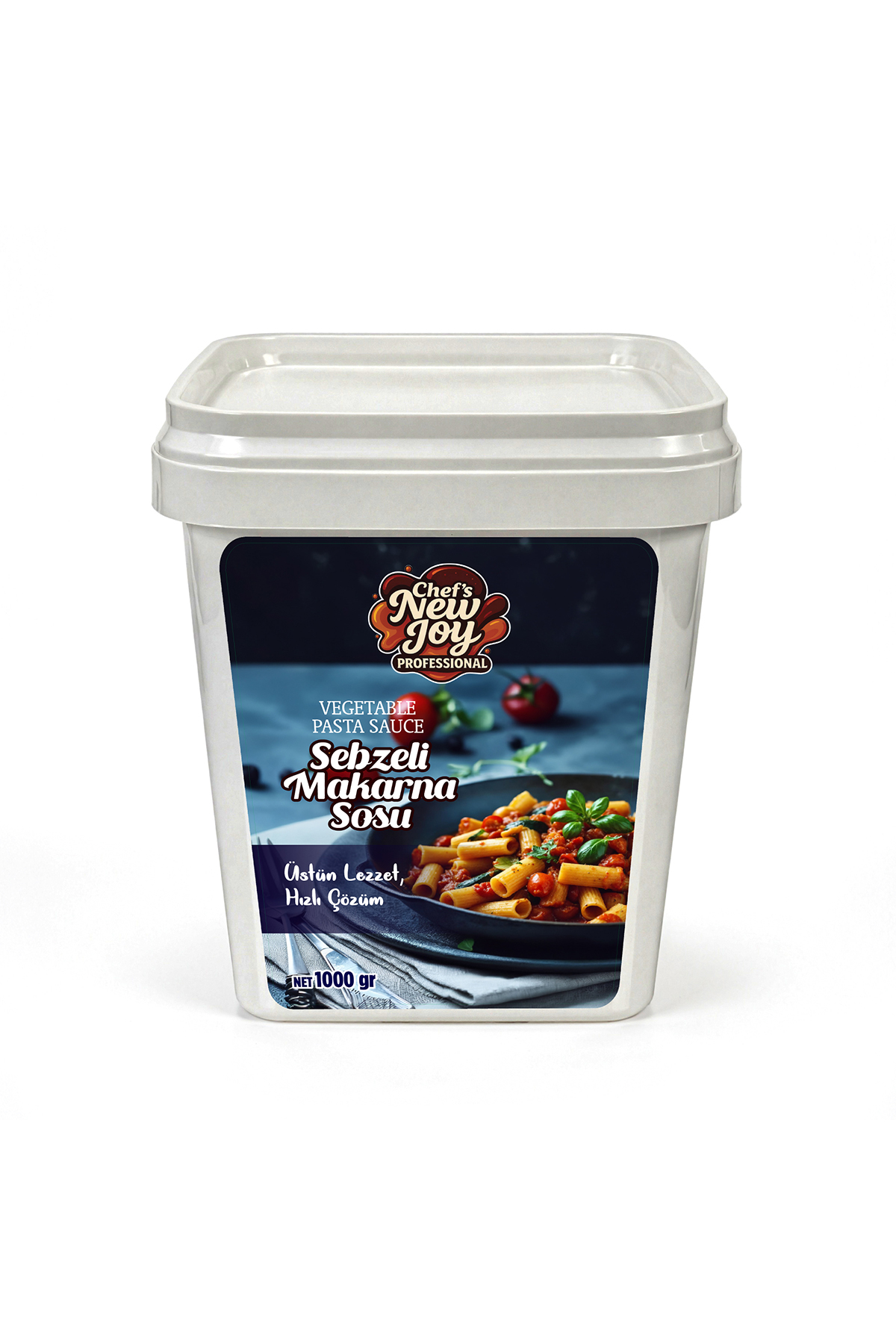 Sebzeli Makarna Sosu 1000 gr Vegetable Pasta Sauce - Helal Belgeli, Yerli Üretim