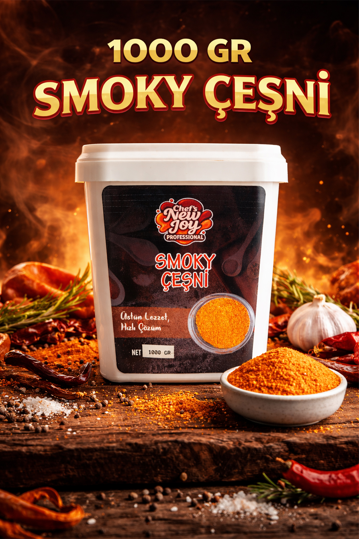 Smoky Çeşni Barbekü Baharatı 1000 gr (isli çeşni) BBQ Spice
