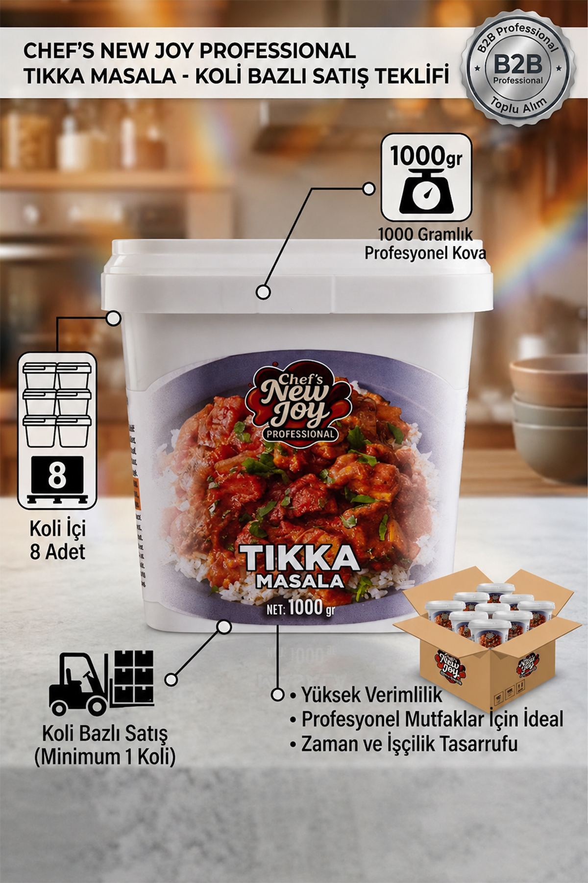 Tikka Masala 1000 G X 8 Adet - 1 Koli (Koli Bazlı Avantaj Paketi)