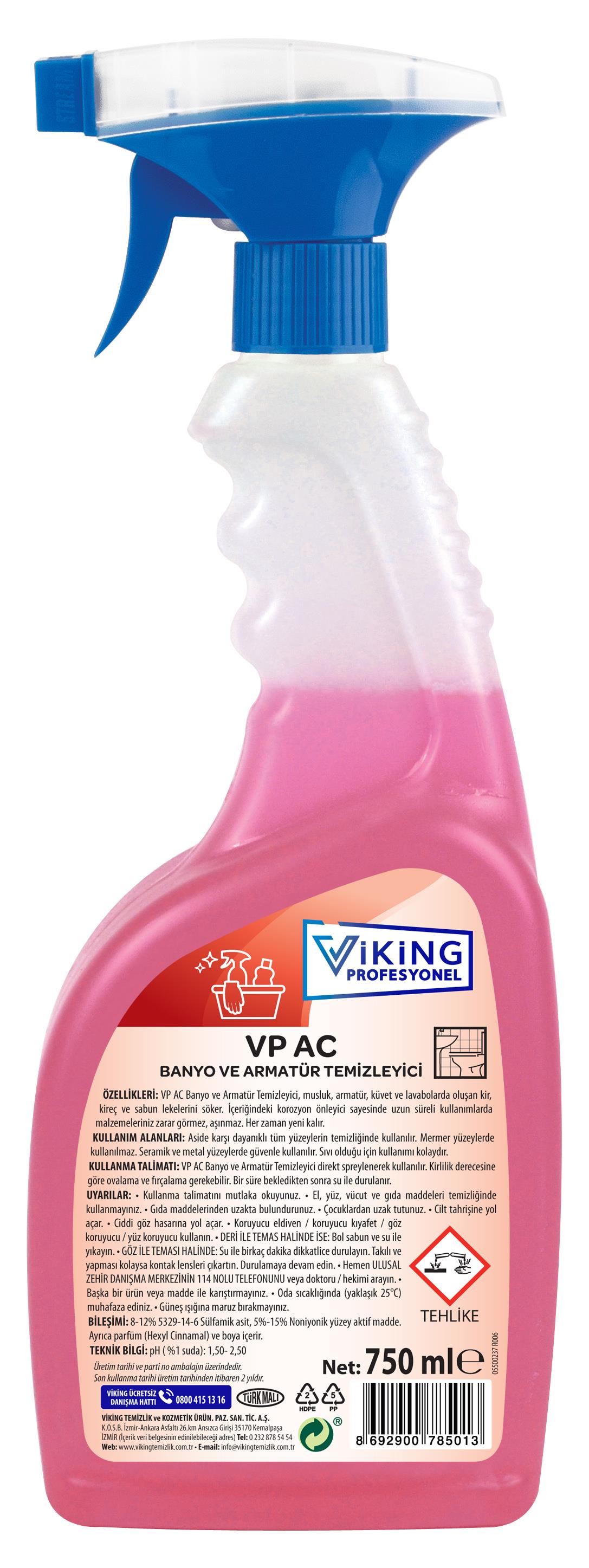 Viking Vp Ac Banyo Ve Armatür Temizleyici 750 ml 1 Adet