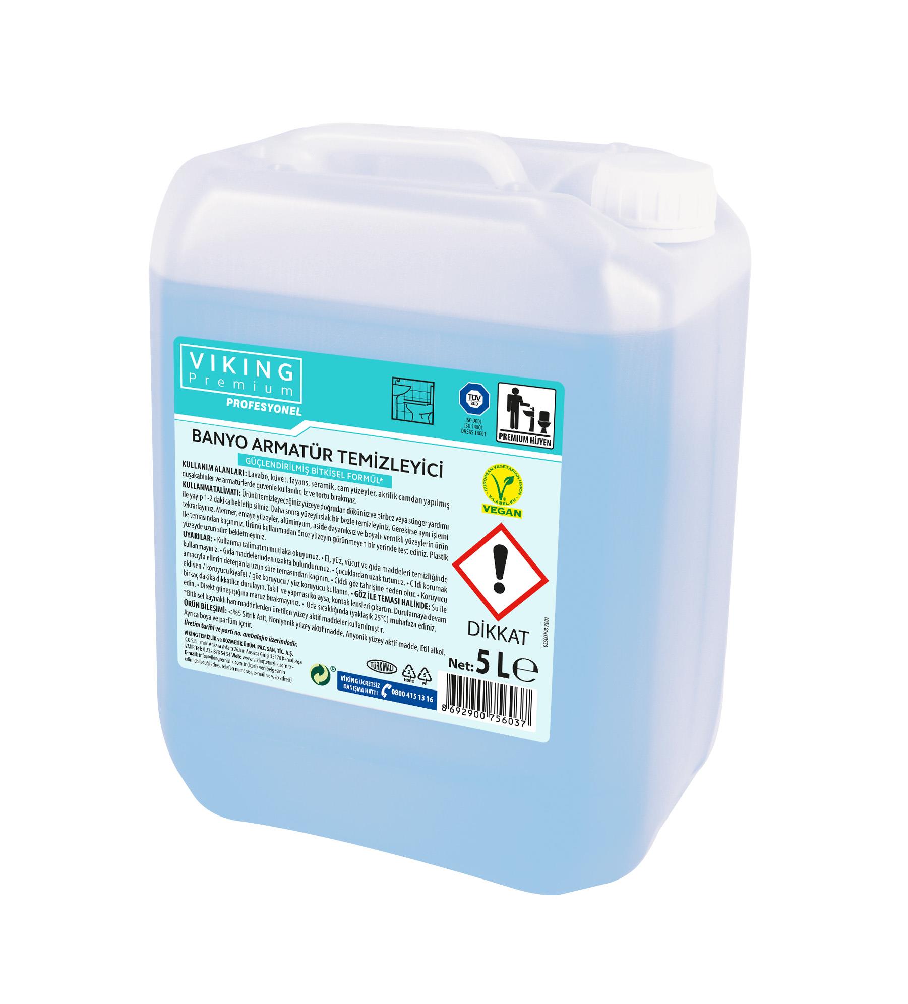 Viking Vp Premium Banyo Armatür Temizleyici 5 Lt 1 Adet
