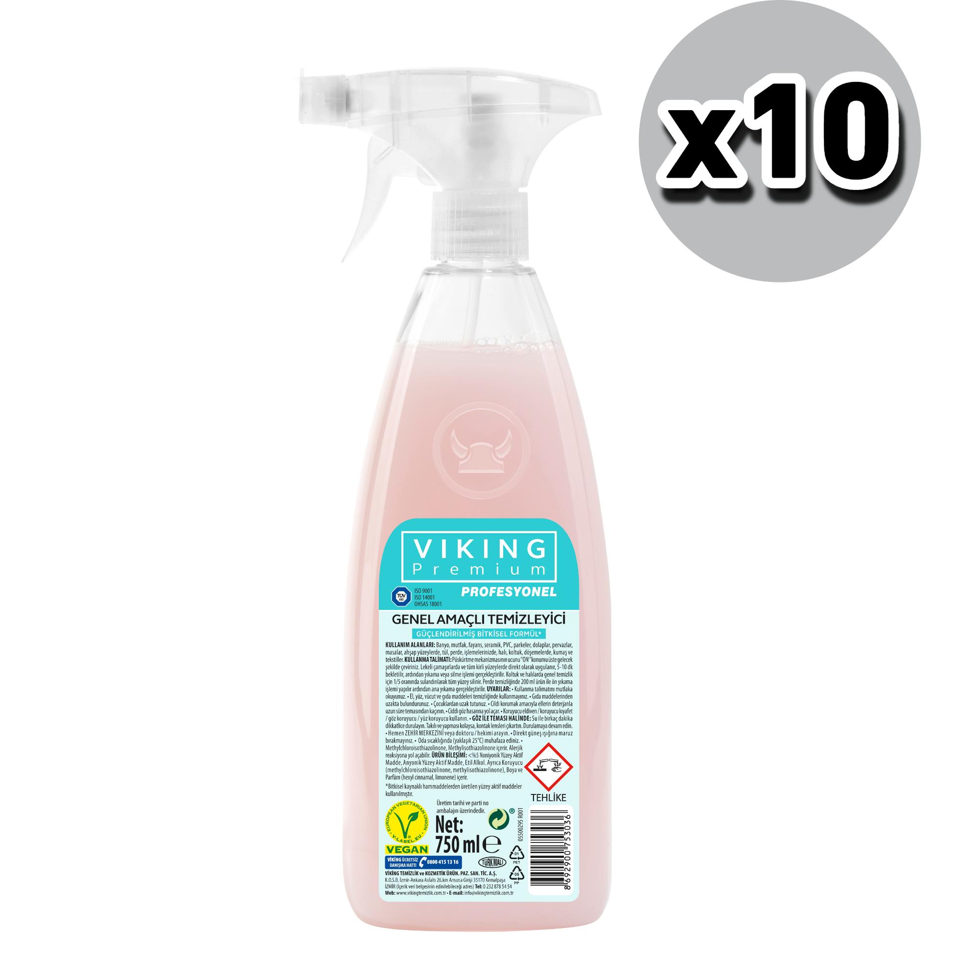 VP Premium Genel Amaçlı Temizleyici 750 ml 10 Adet (1 koli)