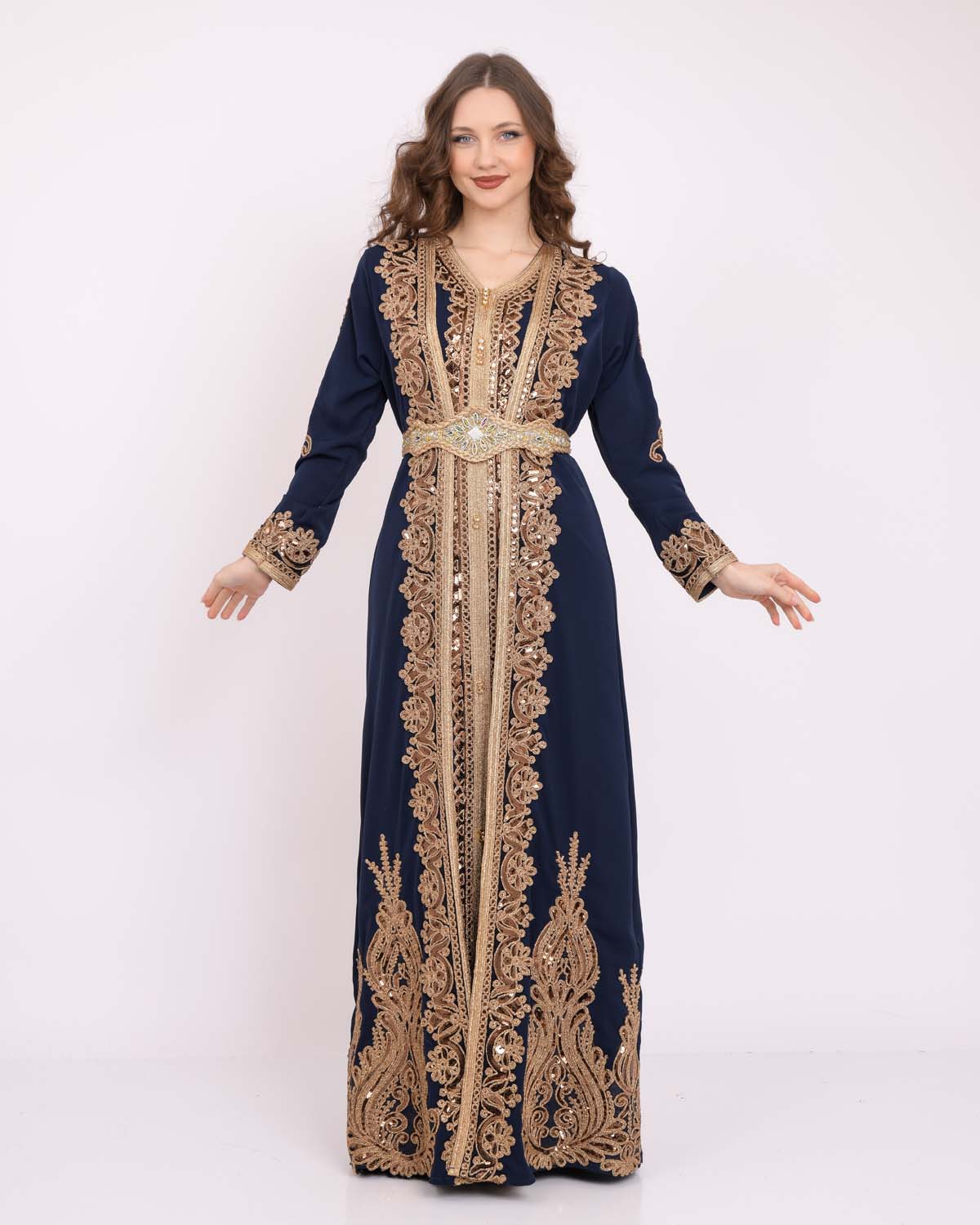 Women kaftan Vikor two-piece 4102 Lacivert