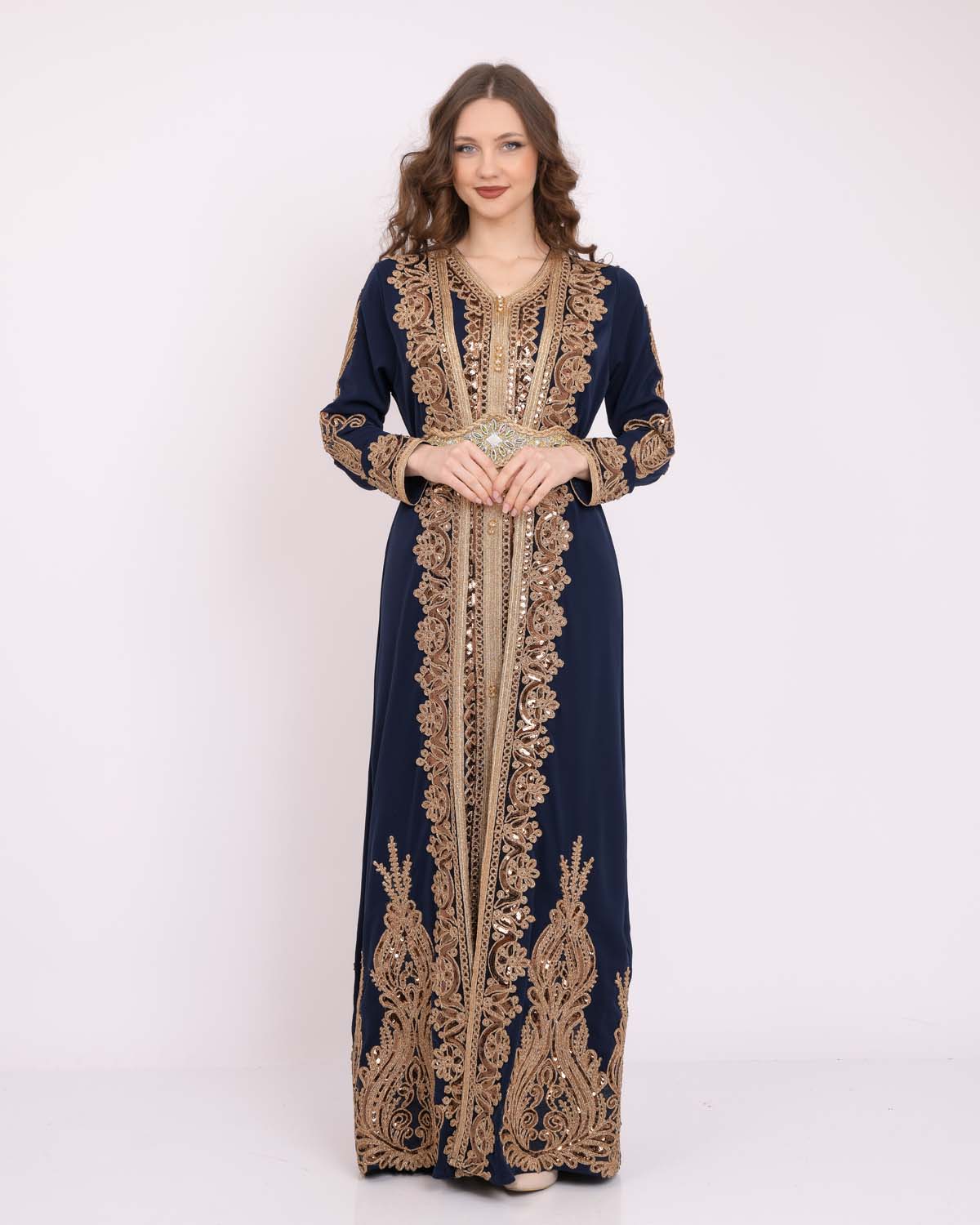 Women kaftan Vikor two-piece 4102 Lacivert