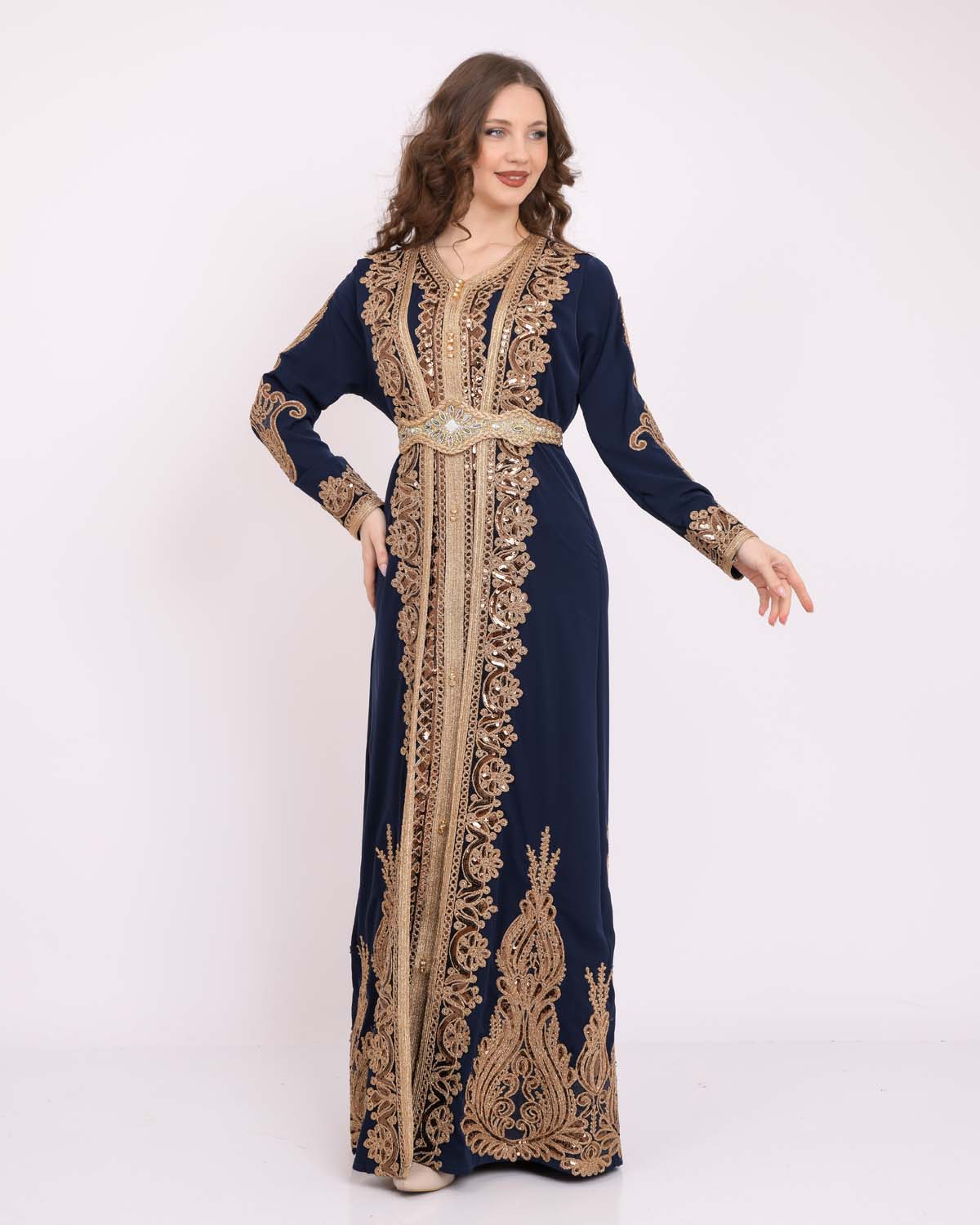 Women kaftan Vikor two-piece 4102 Lacivert