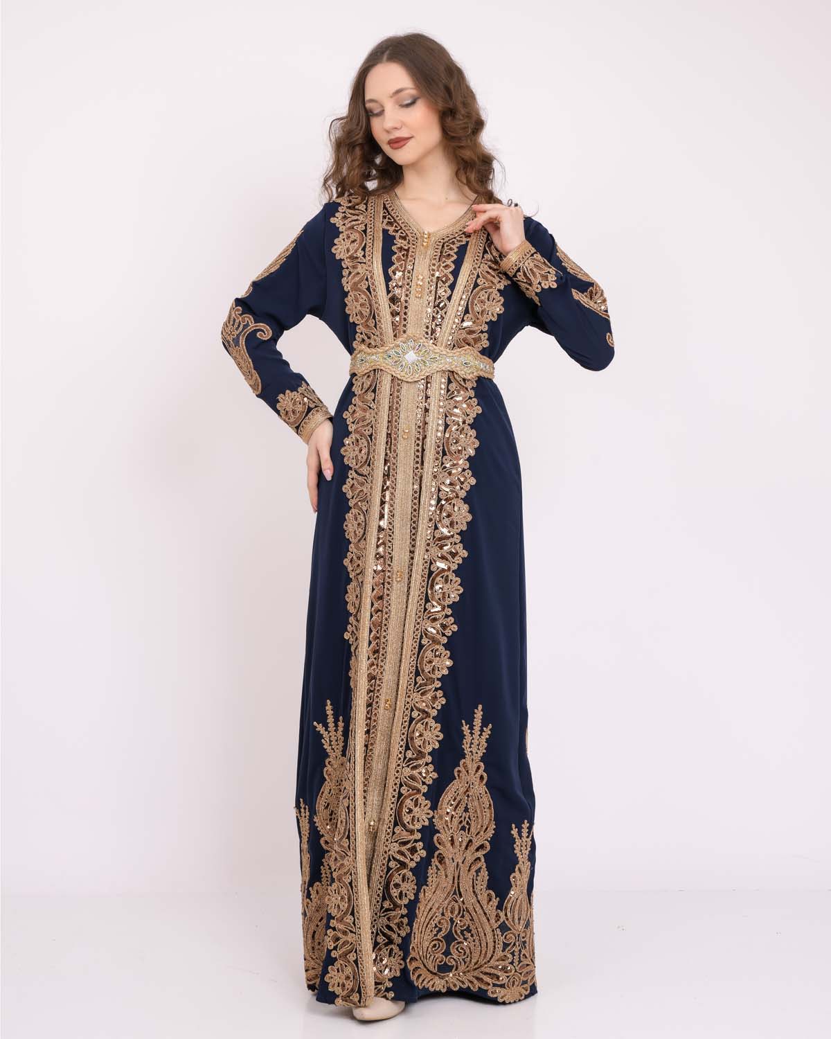 Women kaftan Vikor two-piece 4102 Lacivert