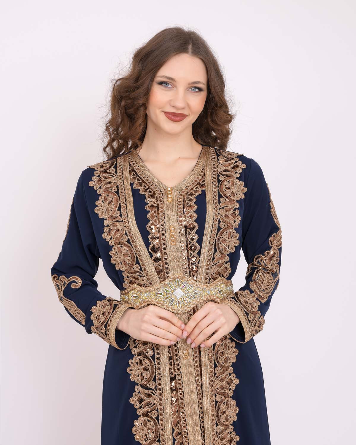 Women kaftan Vikor two-piece 4102 Lacivert