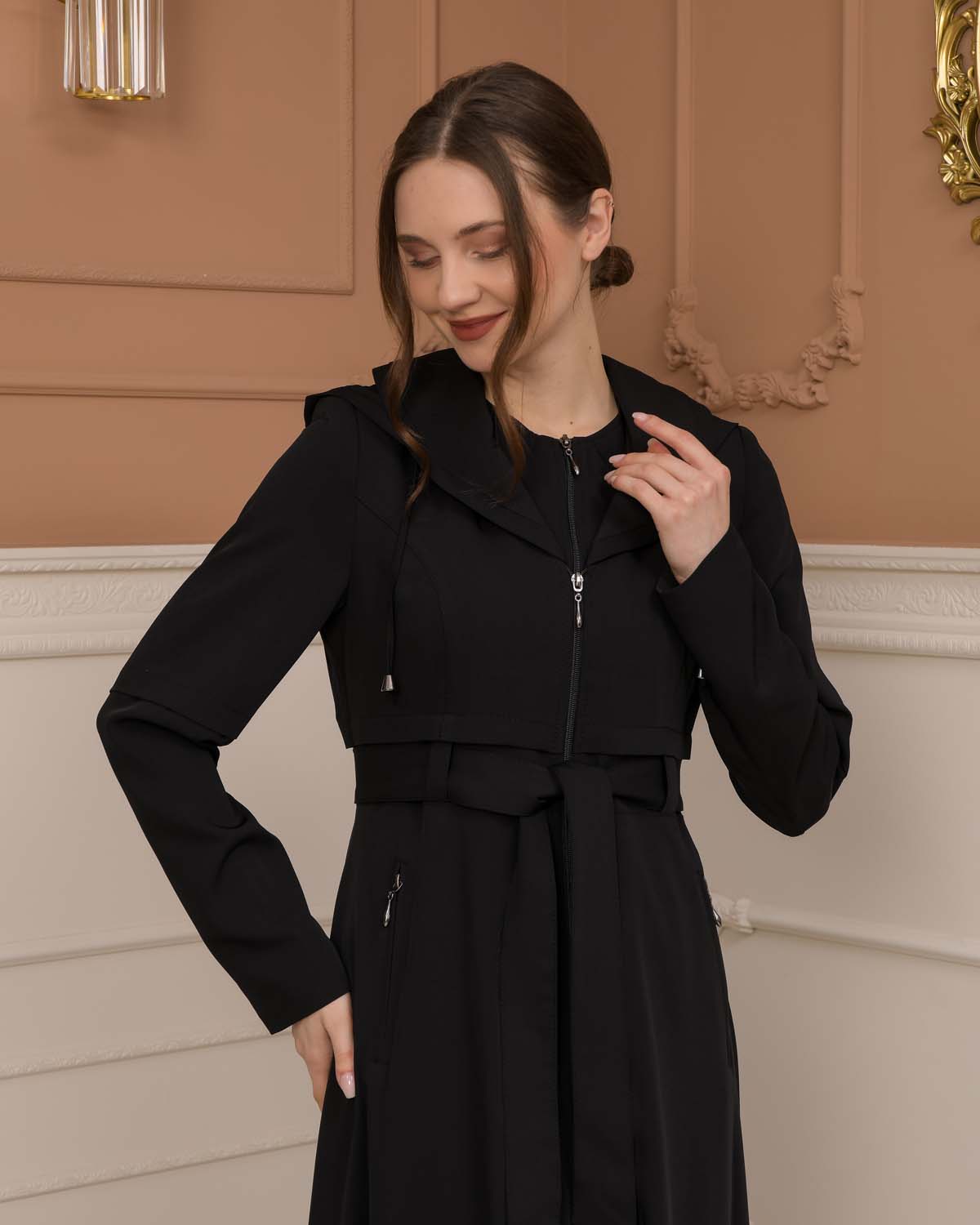 Modest Women Prada Topcoat 1225 - black