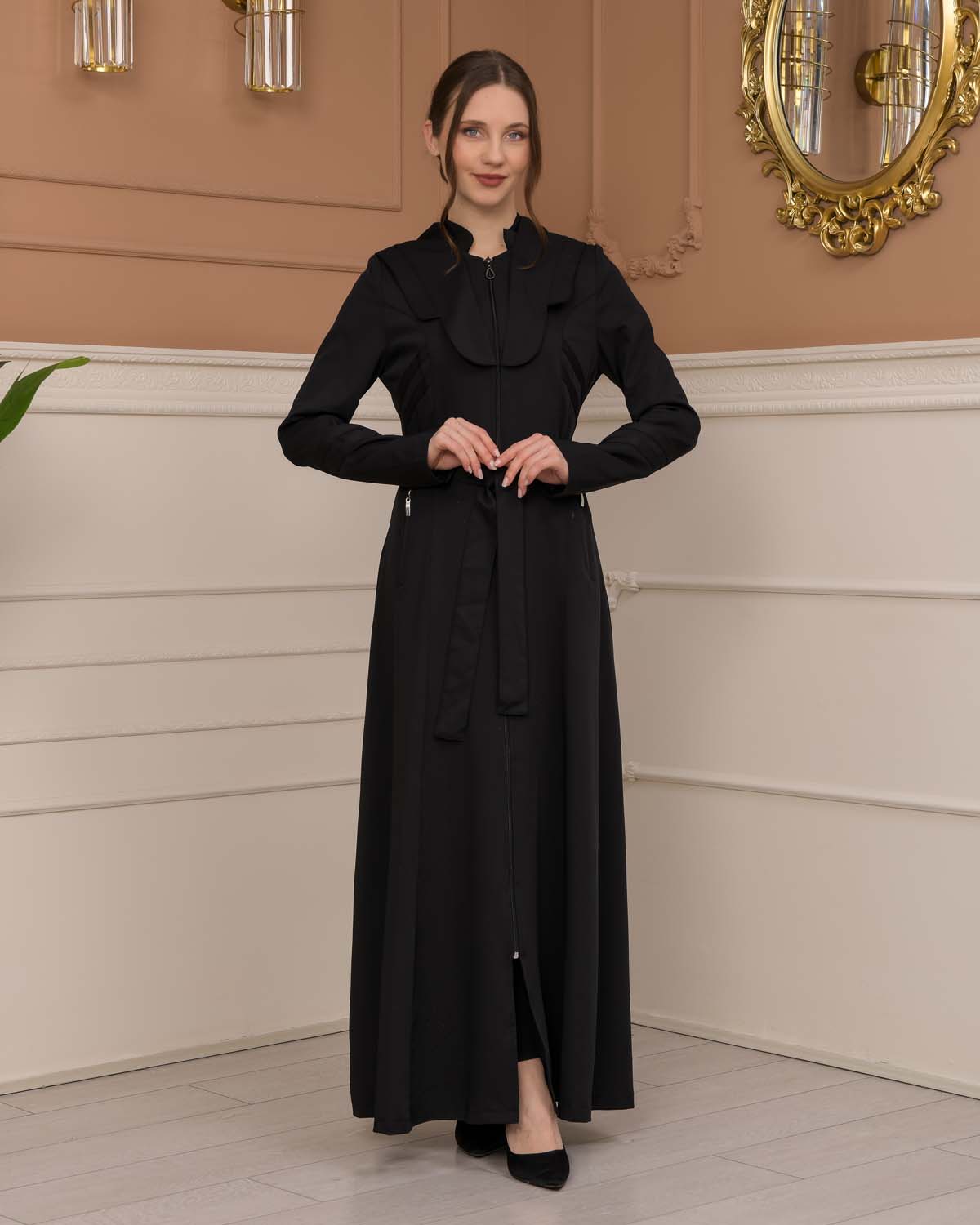 Modest Women Prada Topcoat 1226 - Black