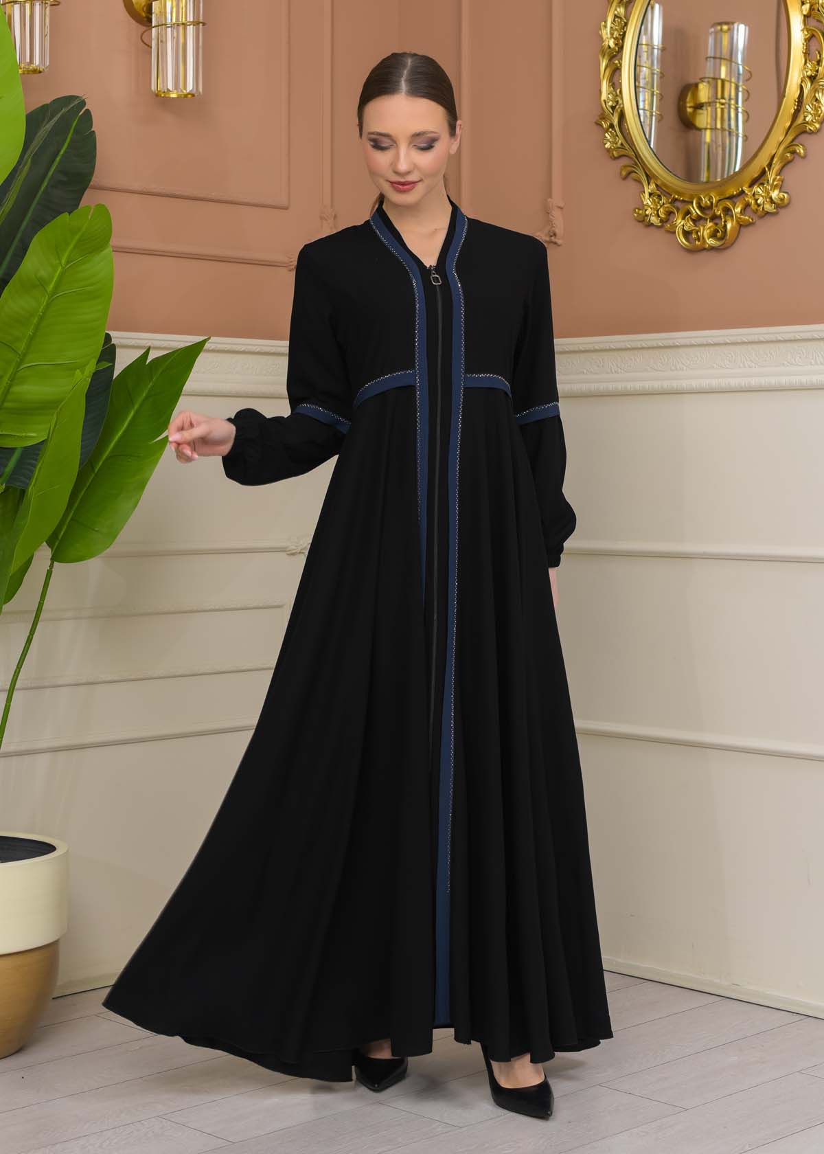 Modest Rose Risa Abaya 688 - deep blue