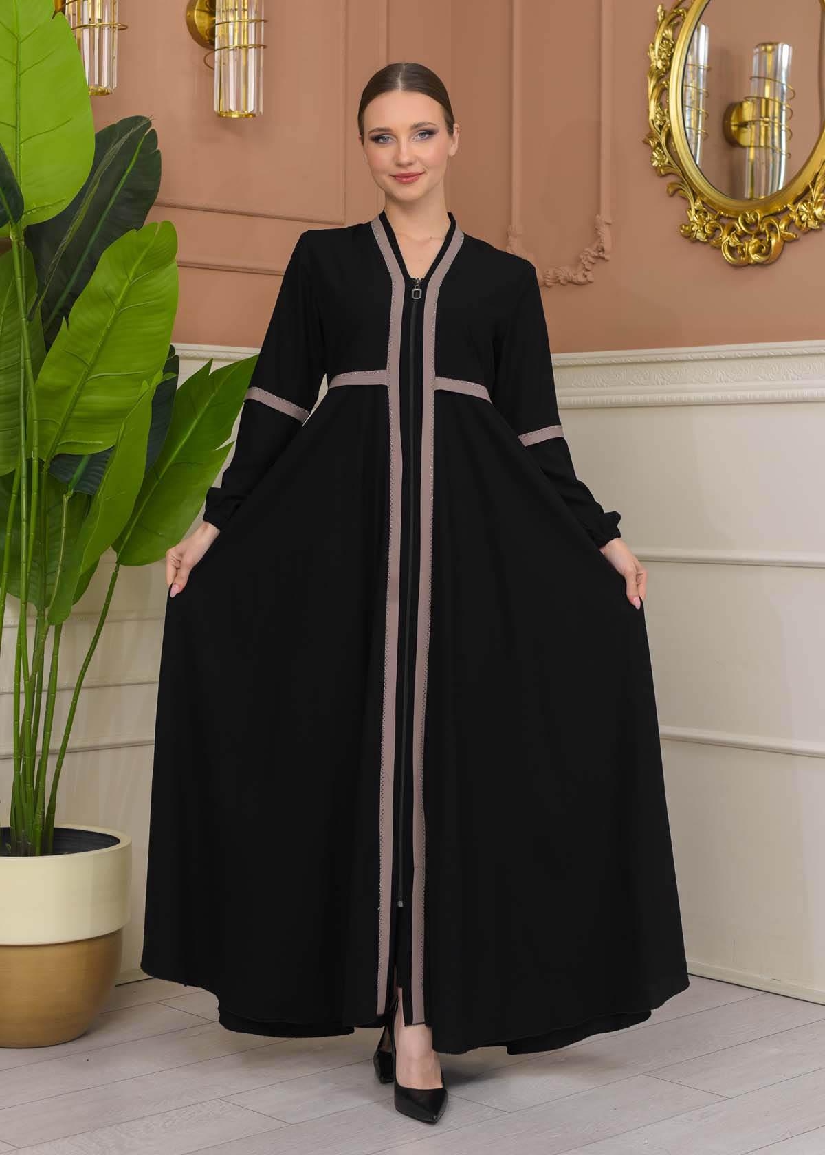 Modest Rose Risa Abaya 688 - beige