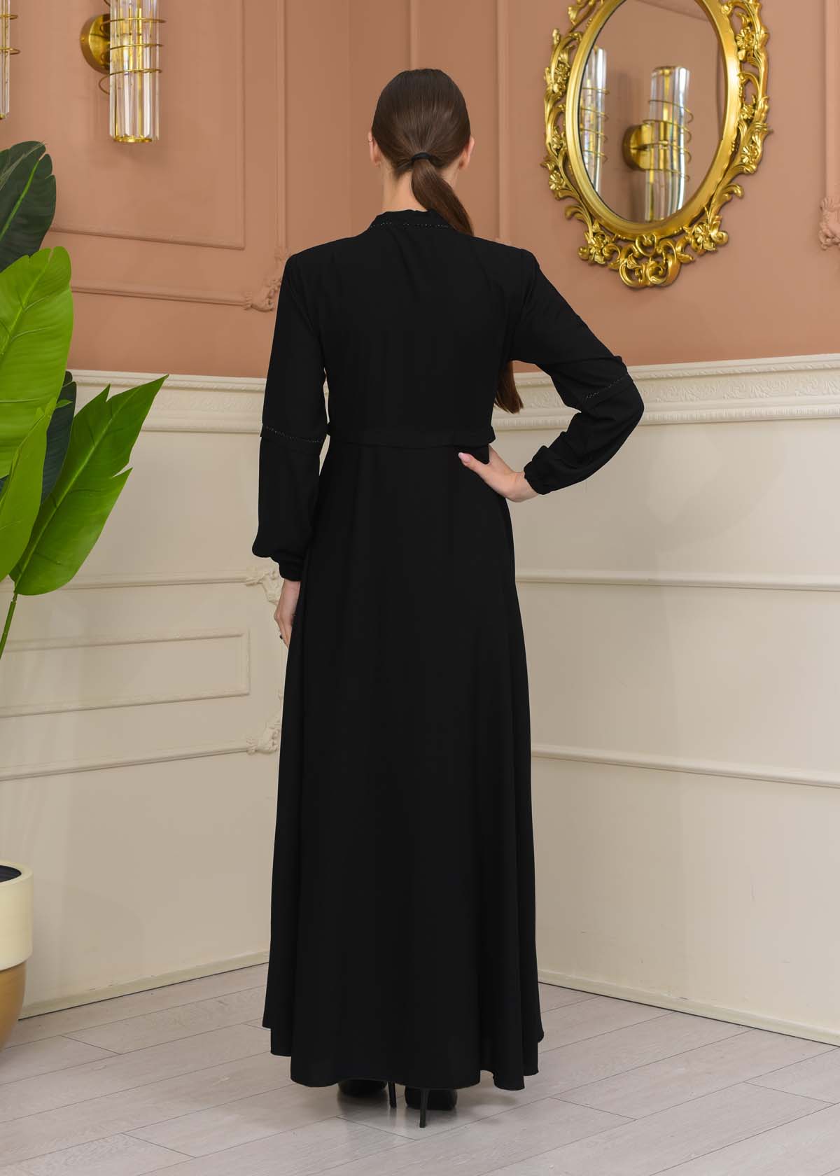 Modest Rose Risa Abaya 688 - black