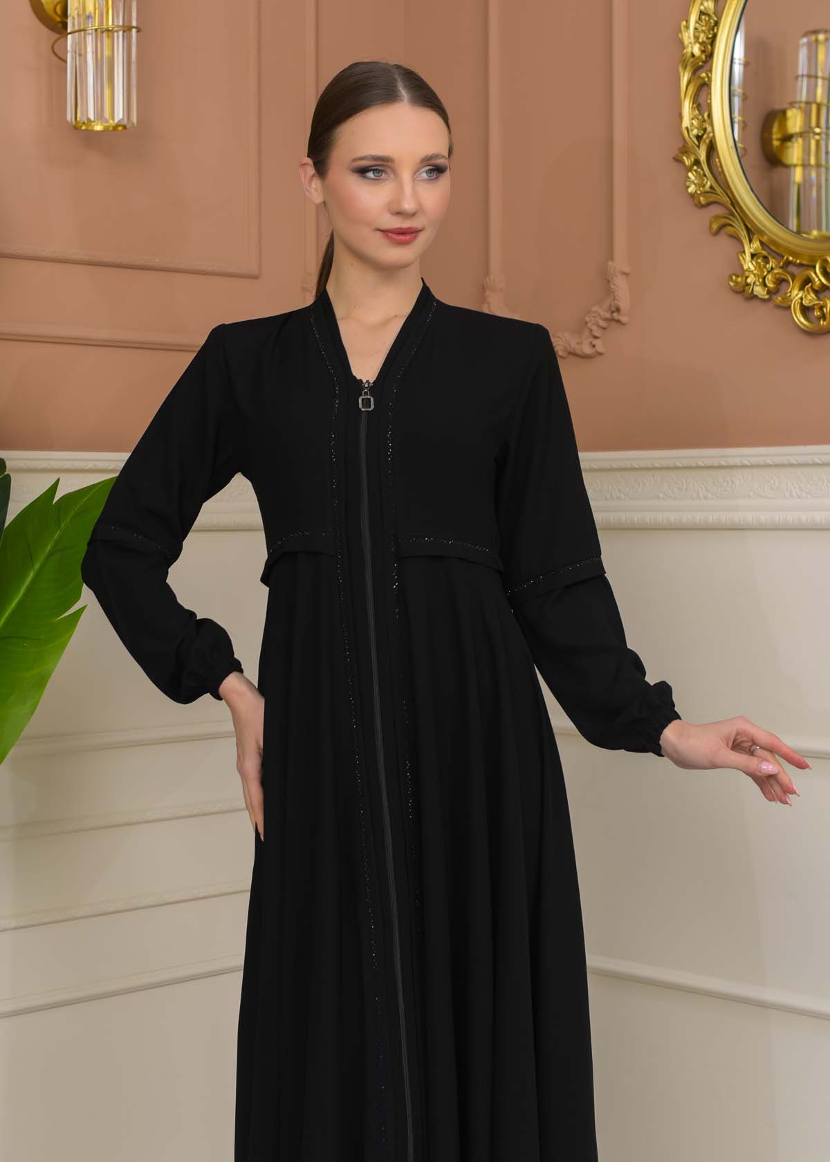 Modest Rose Risa Abaya 688 - black