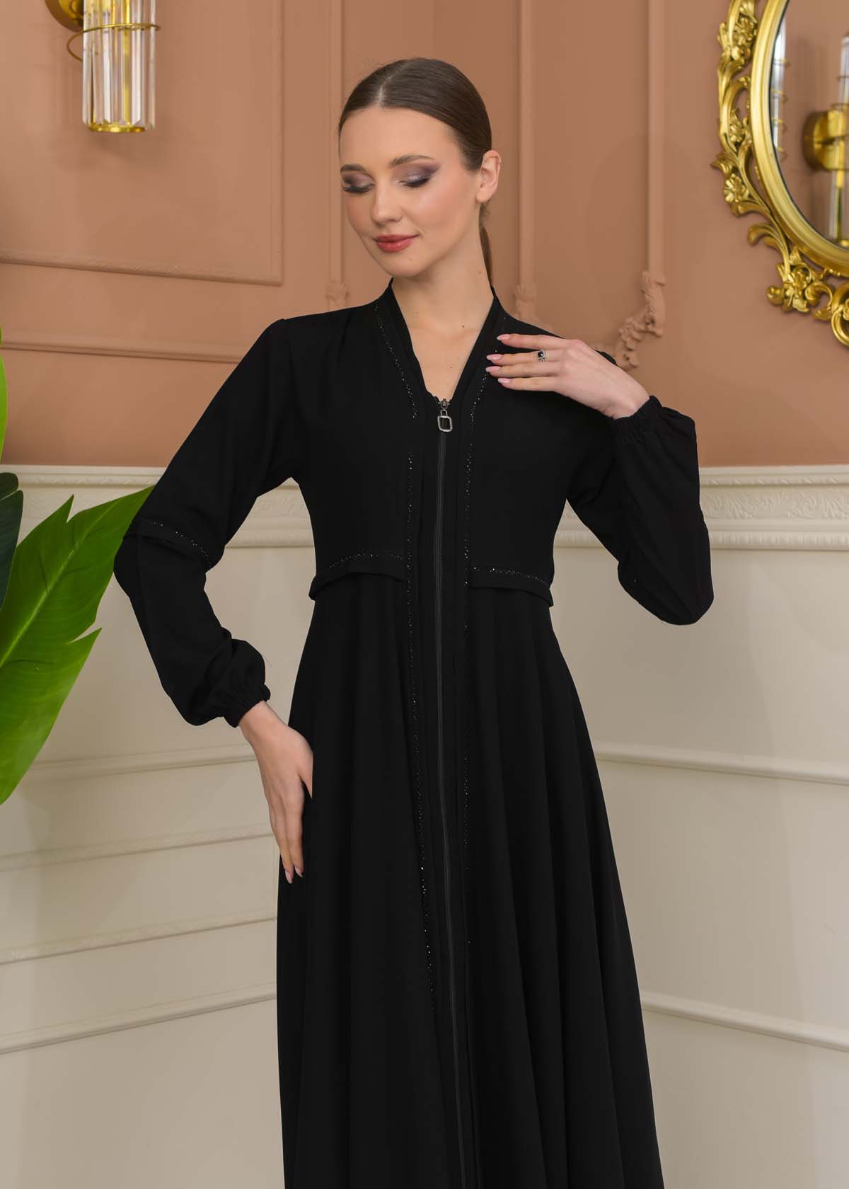 Modest Rose Risa Abaya 688 - black