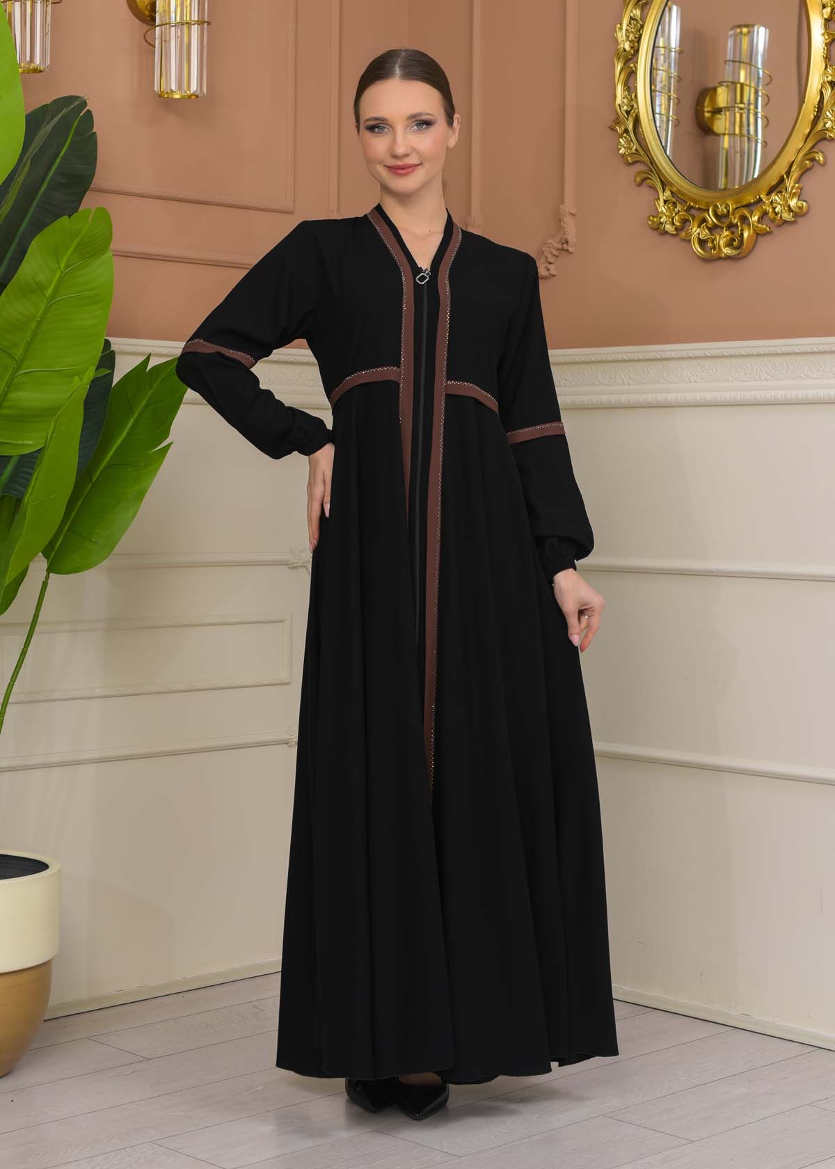 Modest Rose Risa Abaya 688 - brown