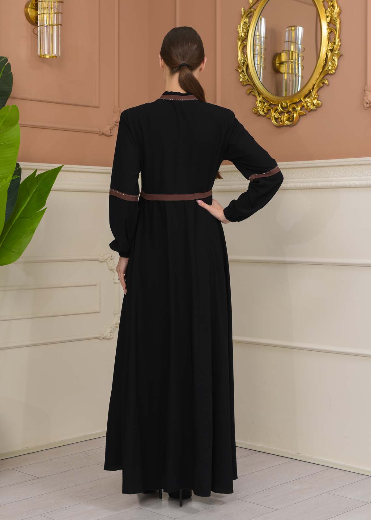 Modest Rose Risa Abaya 688 - brown