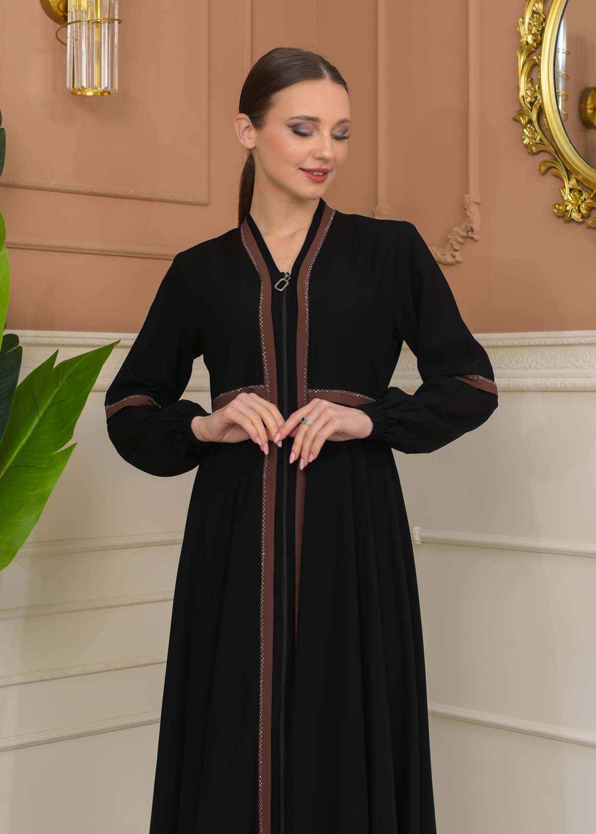 Modest Rose Risa Abaya 688 - brown