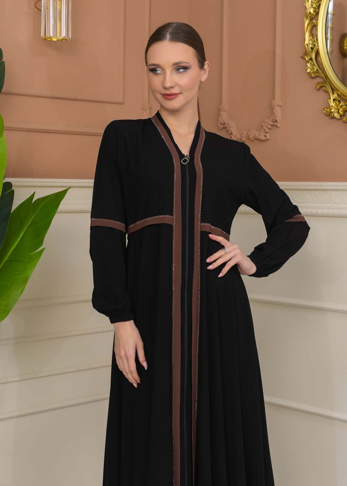 Modest Rose Risa Abaya 688 - brown