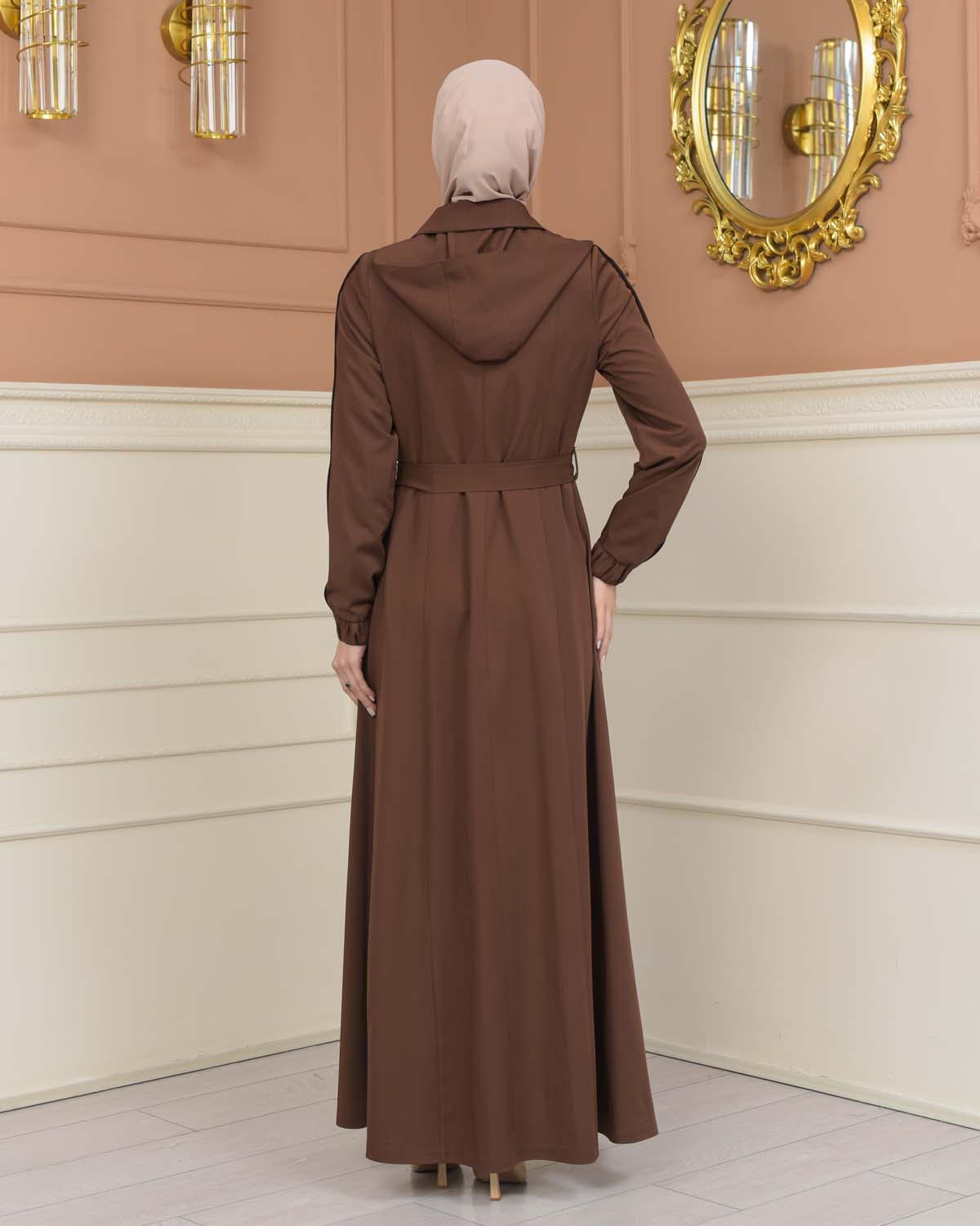 Modest Topcoat With Buttoned Detail 1230 - tan