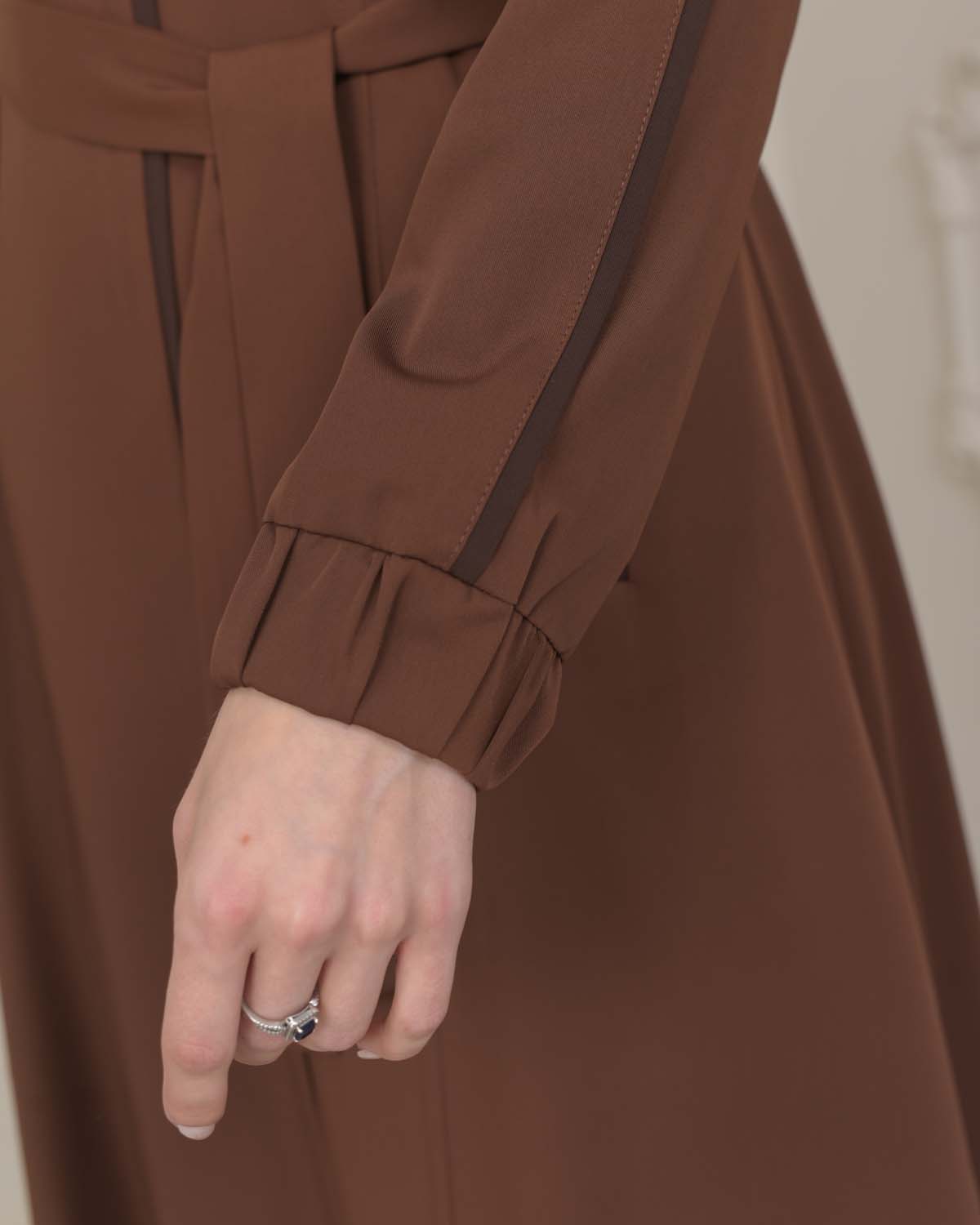 Modest Topcoat With Buttoned Detail 1230 - tan