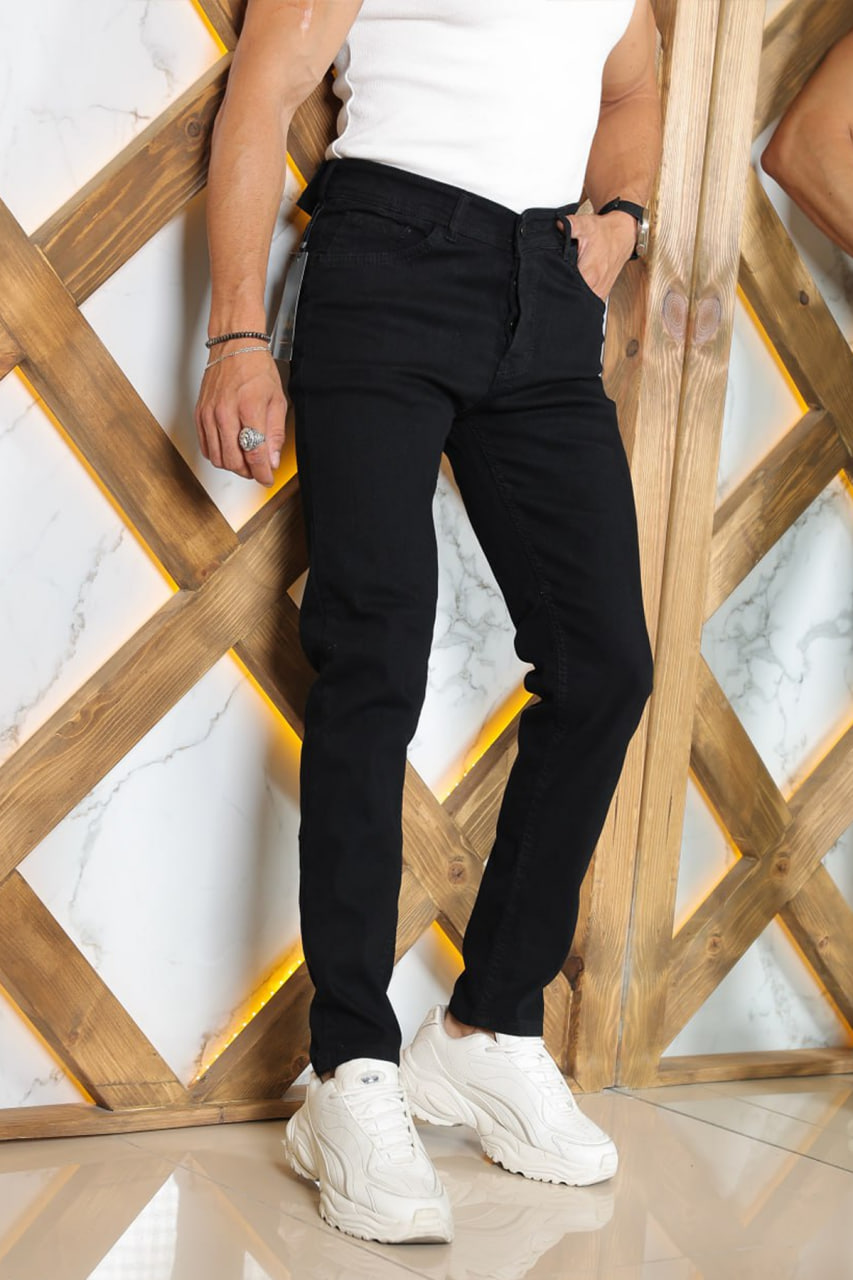 Slim Fit Men Jeans kod 2000 - black