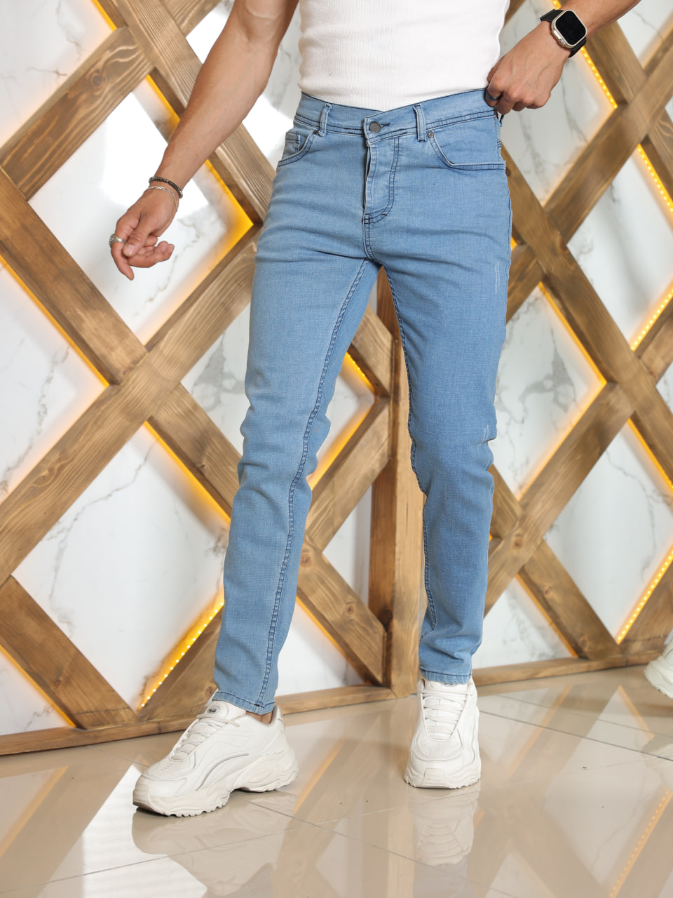 Slim Fit Men Jeans kod 2002 - blue