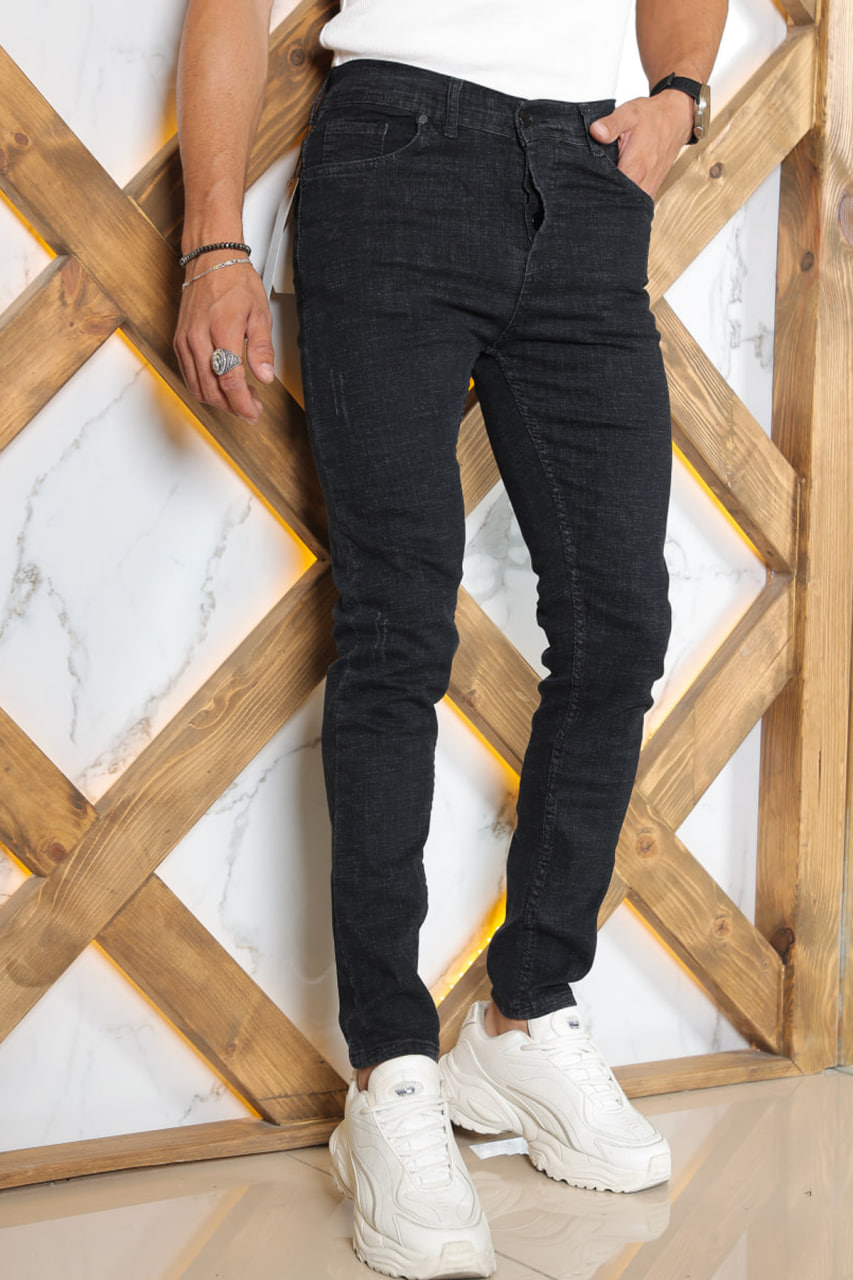 Slim Fit Men Jeans kod 2002 - black