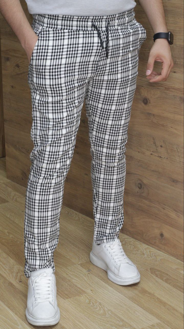 Formal - Sport - Checkered Pants | Code: 2004 - white