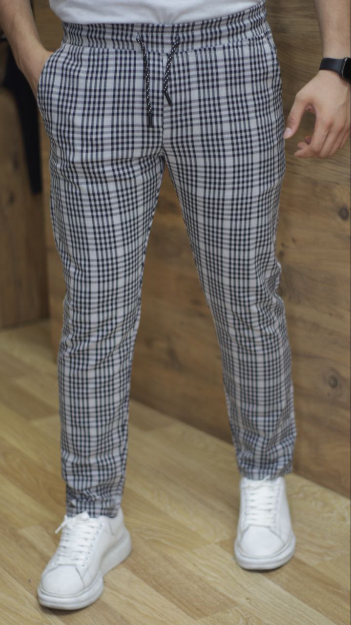 Formal - Sport - Checkered Pants | Code: 2004 - gray