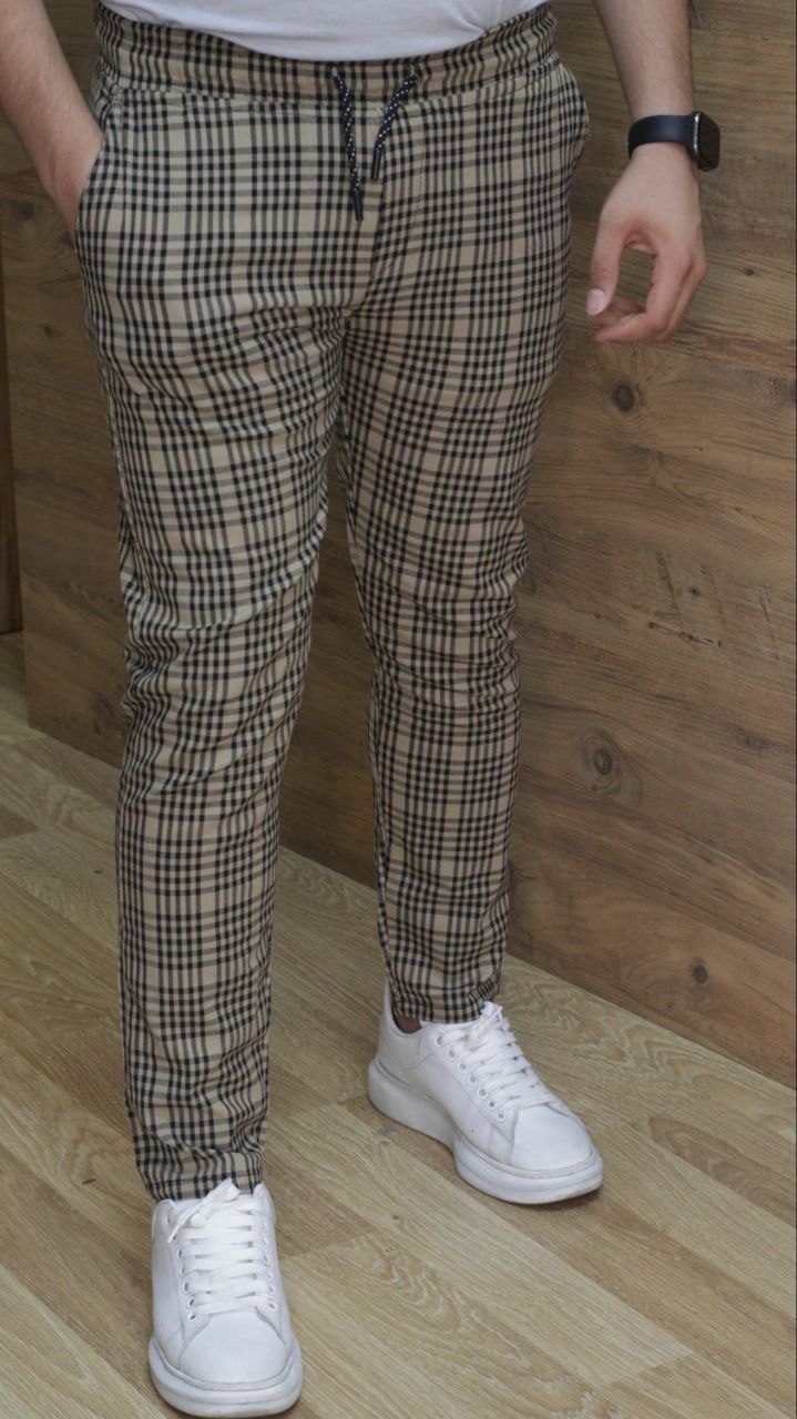 Formal - Sport - Checkered Pants | Code: 2004 - tan