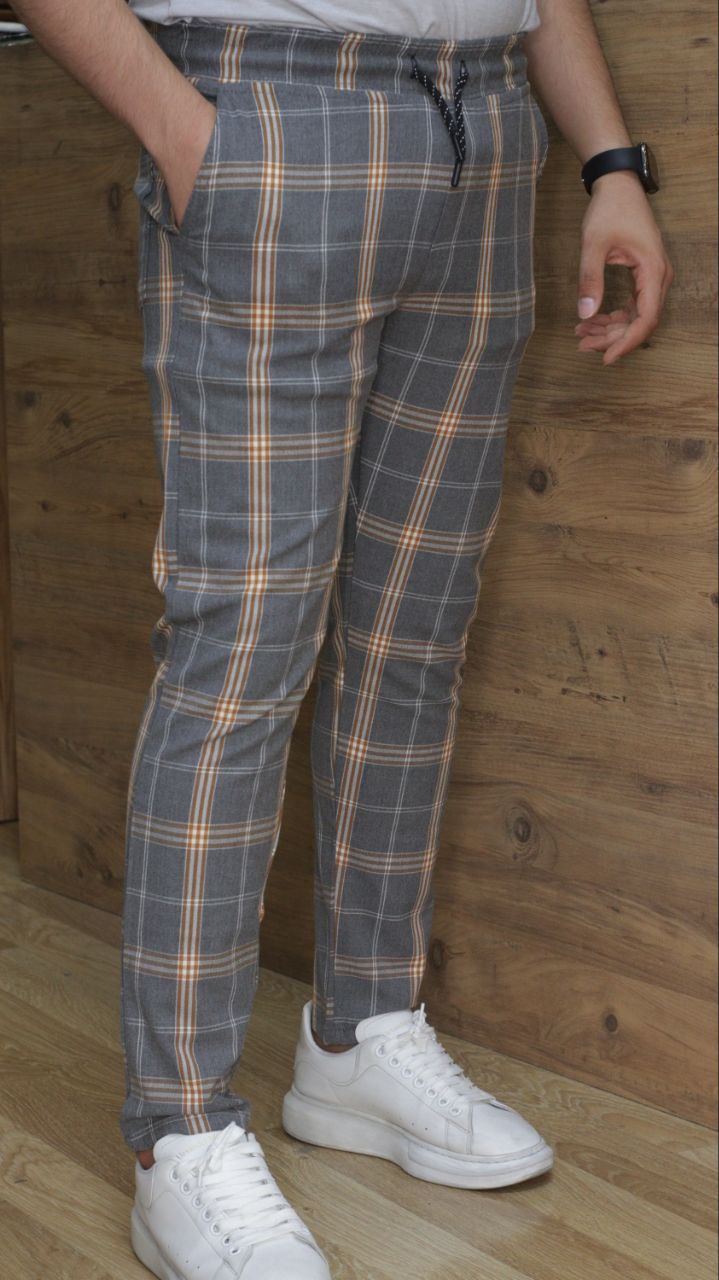 Formal - Sport - Checkered Pants | Code: 2009 - tan