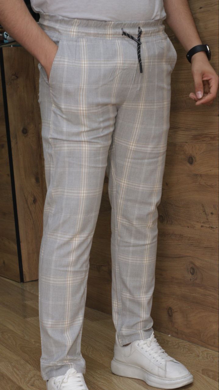 Formal - Sport - Checkered Pants | Code: 2009 - white