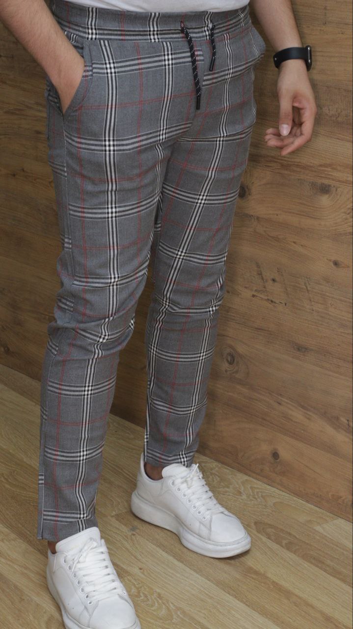 Formal - Sport - Checkered Pants | Code: 2009 - burgundy