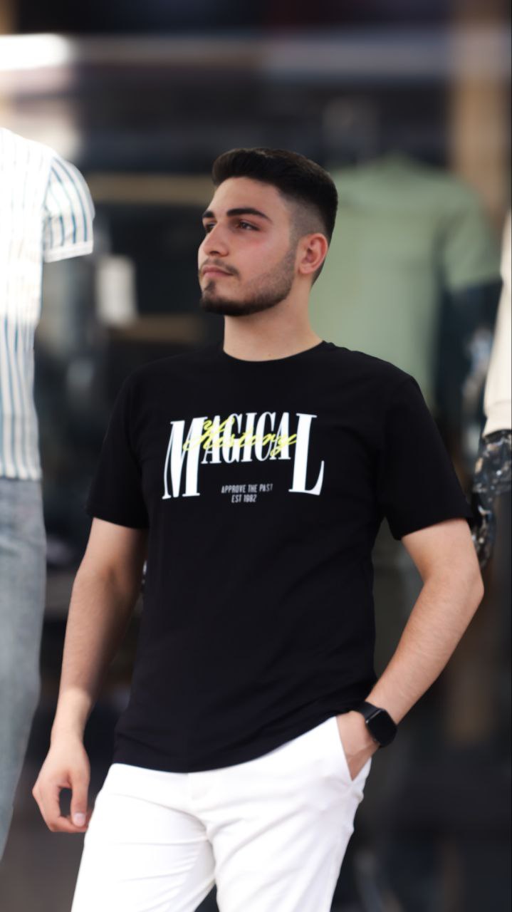 Mens T-Shirt - Modern and Comfortable Design  Code 2300  - black