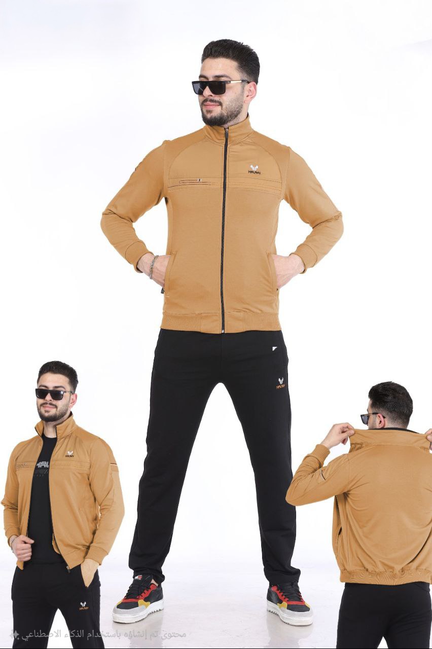 Mens Three-Piece Tracksuit - 2204  - tan