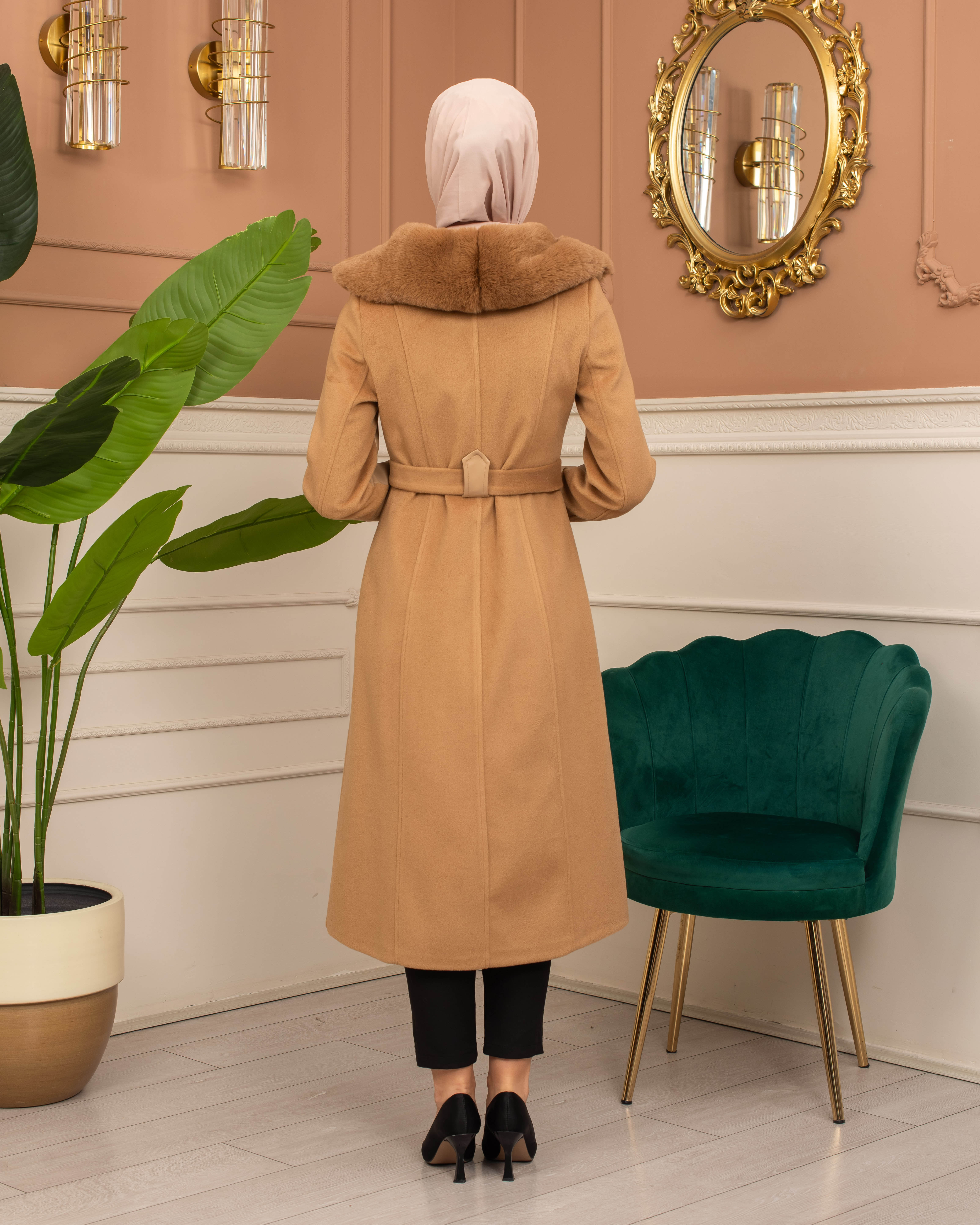 Trench Coat Wool Mohair Code 1364 - tan