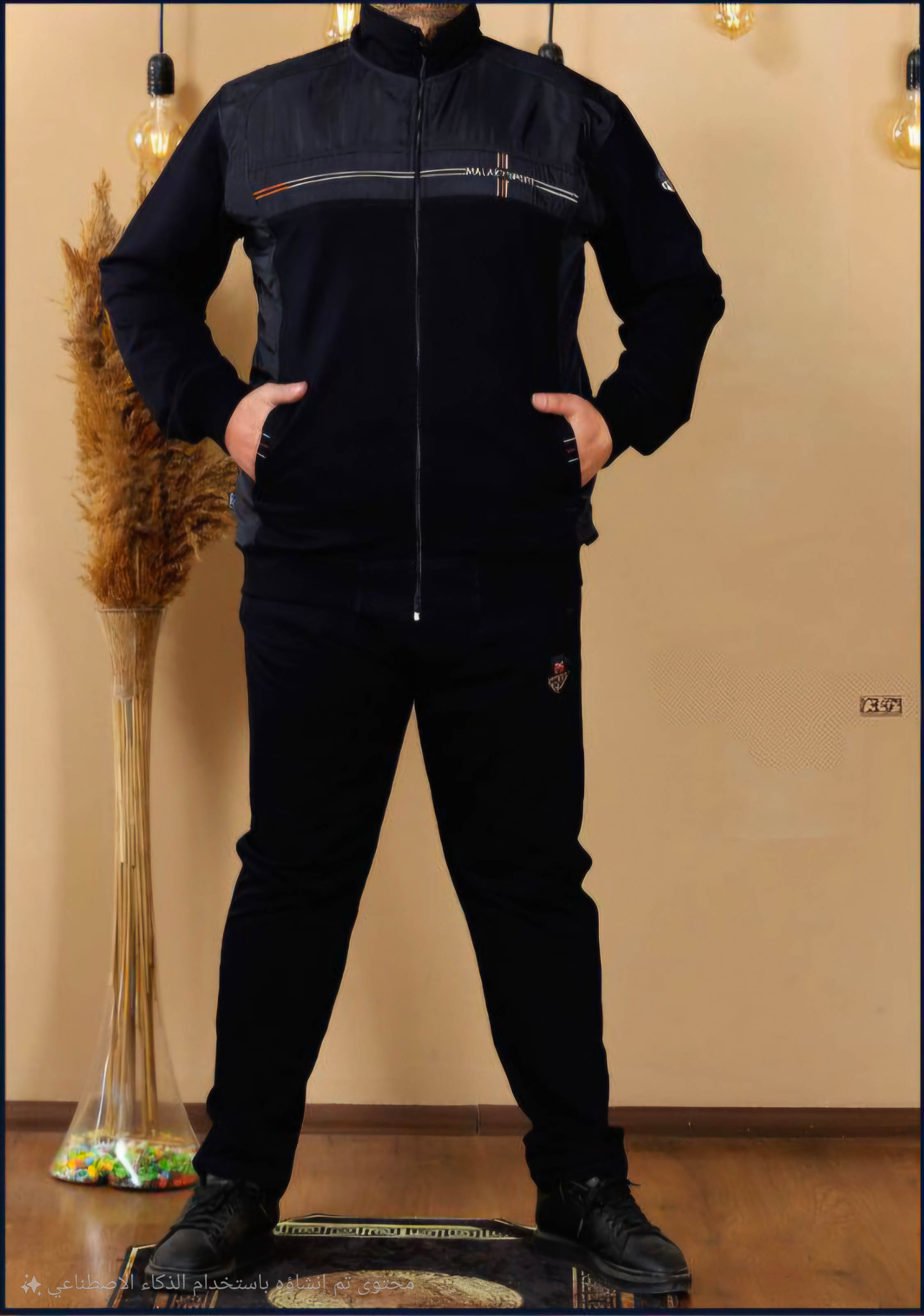 Mens Plus Size Tracksuit Code 2208 - deep blue