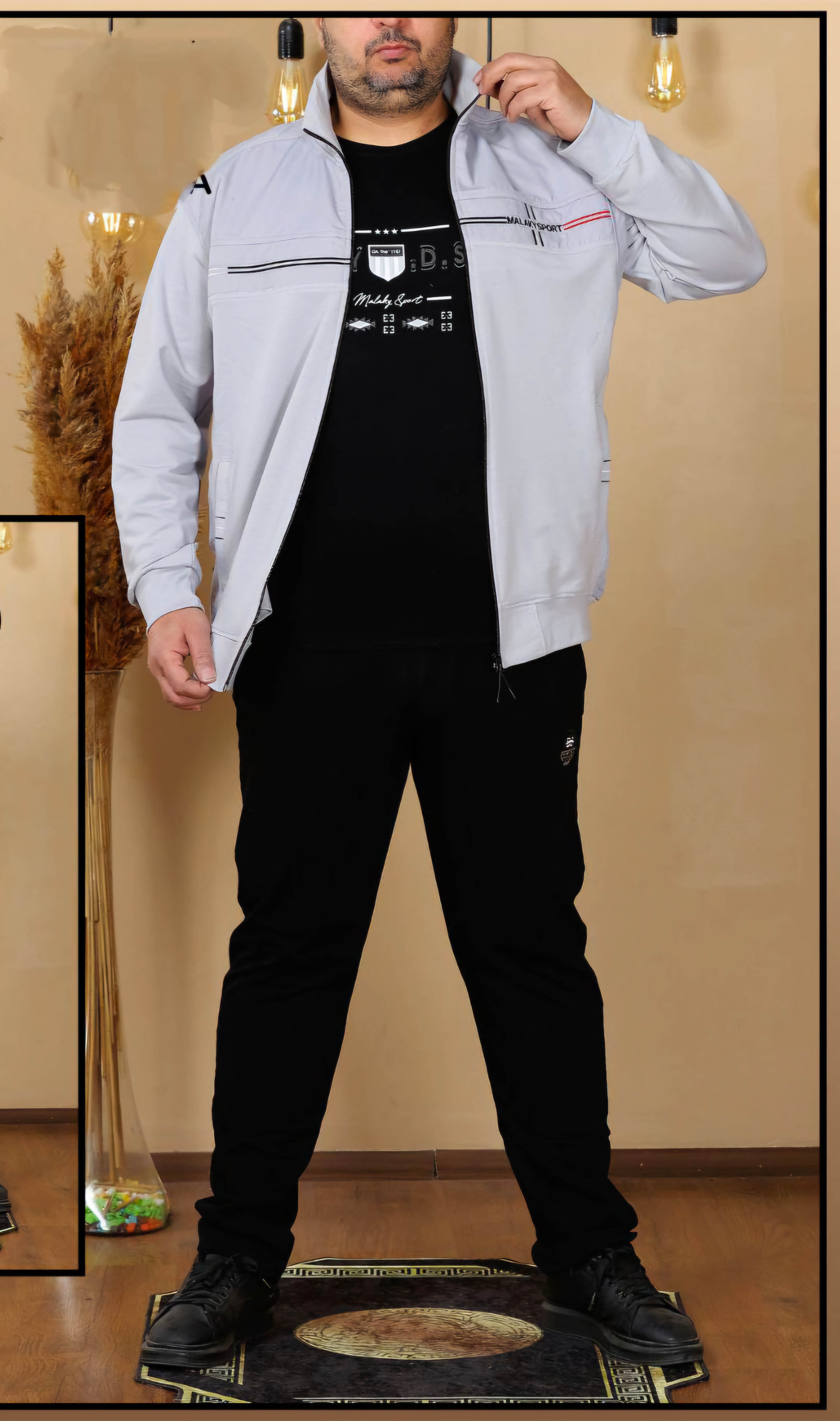 Mens Plus Size Tracksuit Code 2208 - gray