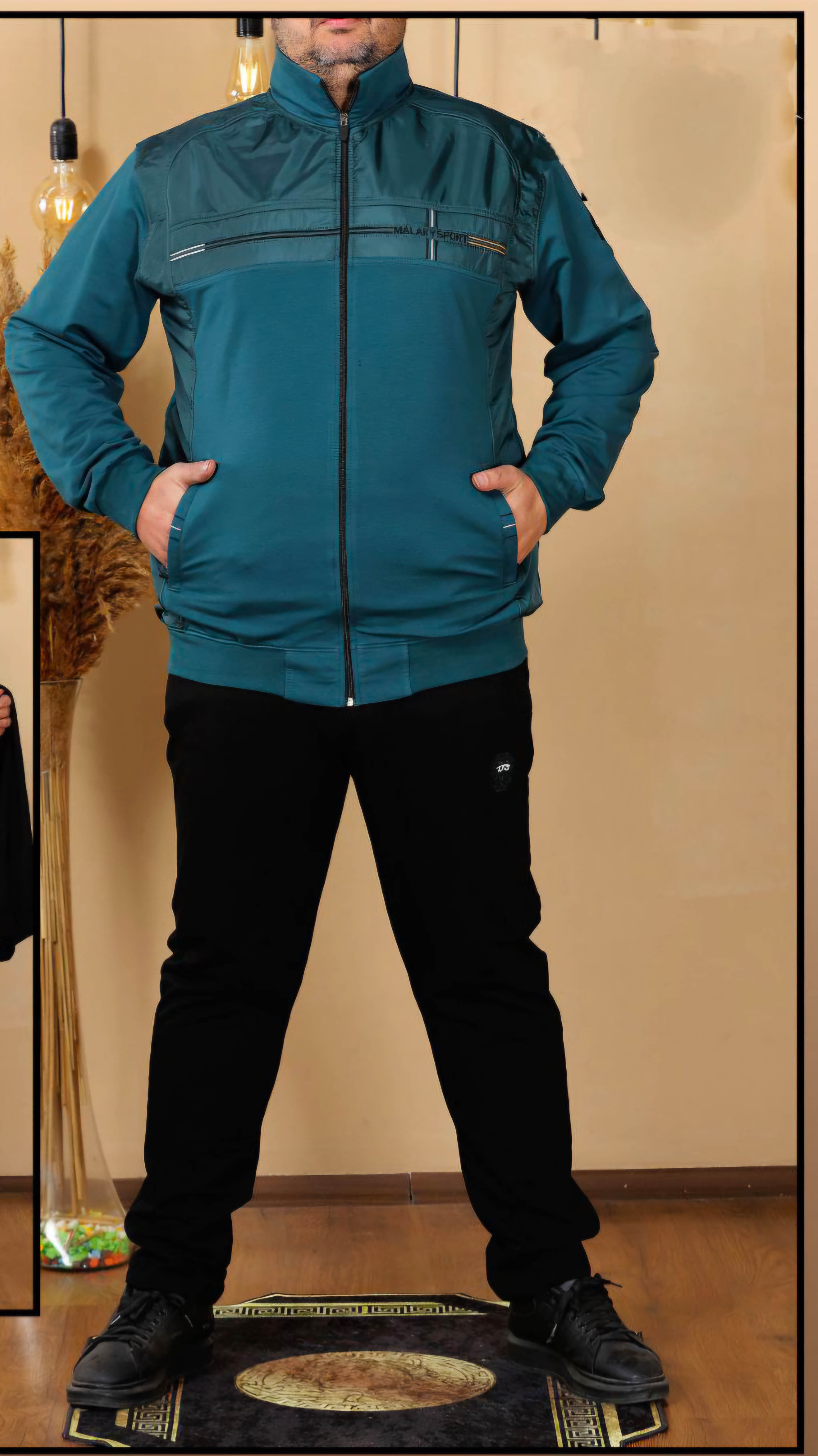 Mens Plus Size Tracksuit Code 2208 - turquoise