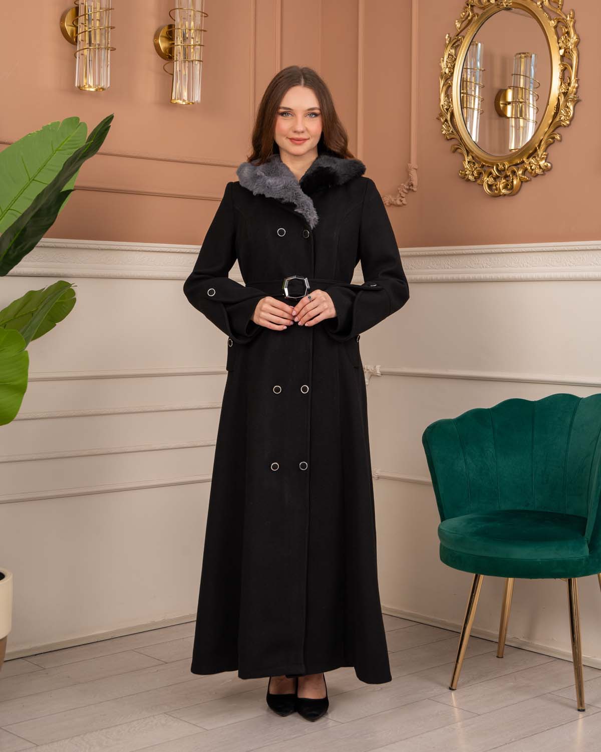 Women’s Winter Wool Coat 1370  - black