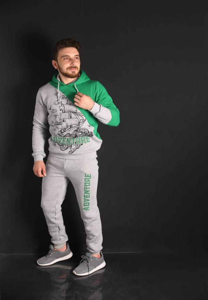 Çocuk Kışlık Polar Pijama Takımı - 3104 - Yeşil