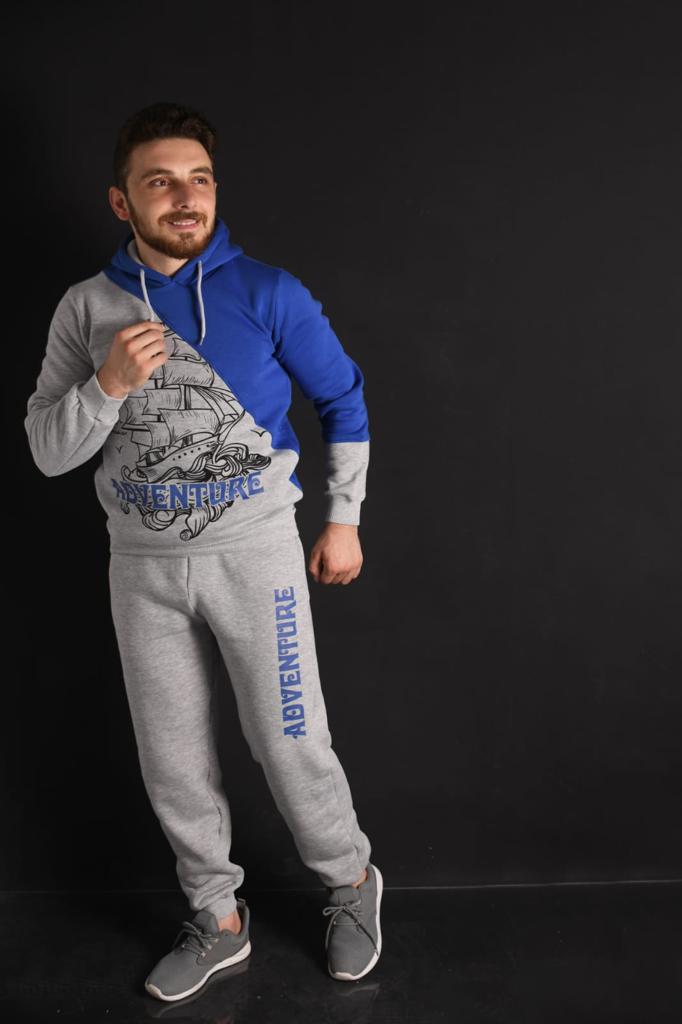 Çocuk Kışlık Polar Pijama Takımı - 3104 - Mavi