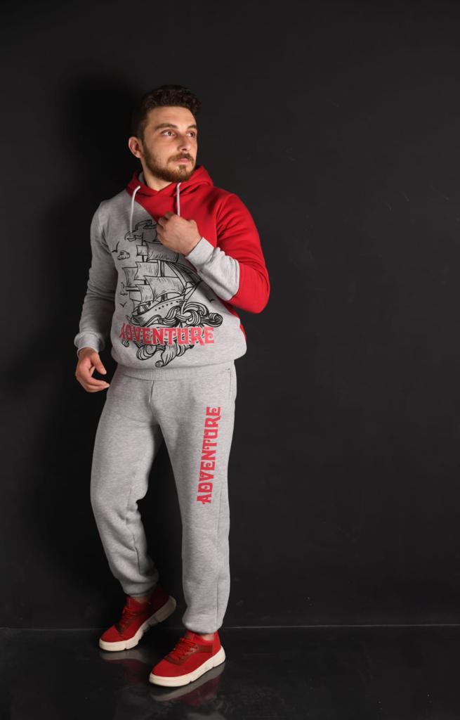 Çocuk Kışlık Polar Pijama Takımı - 3104 - Kırmızı