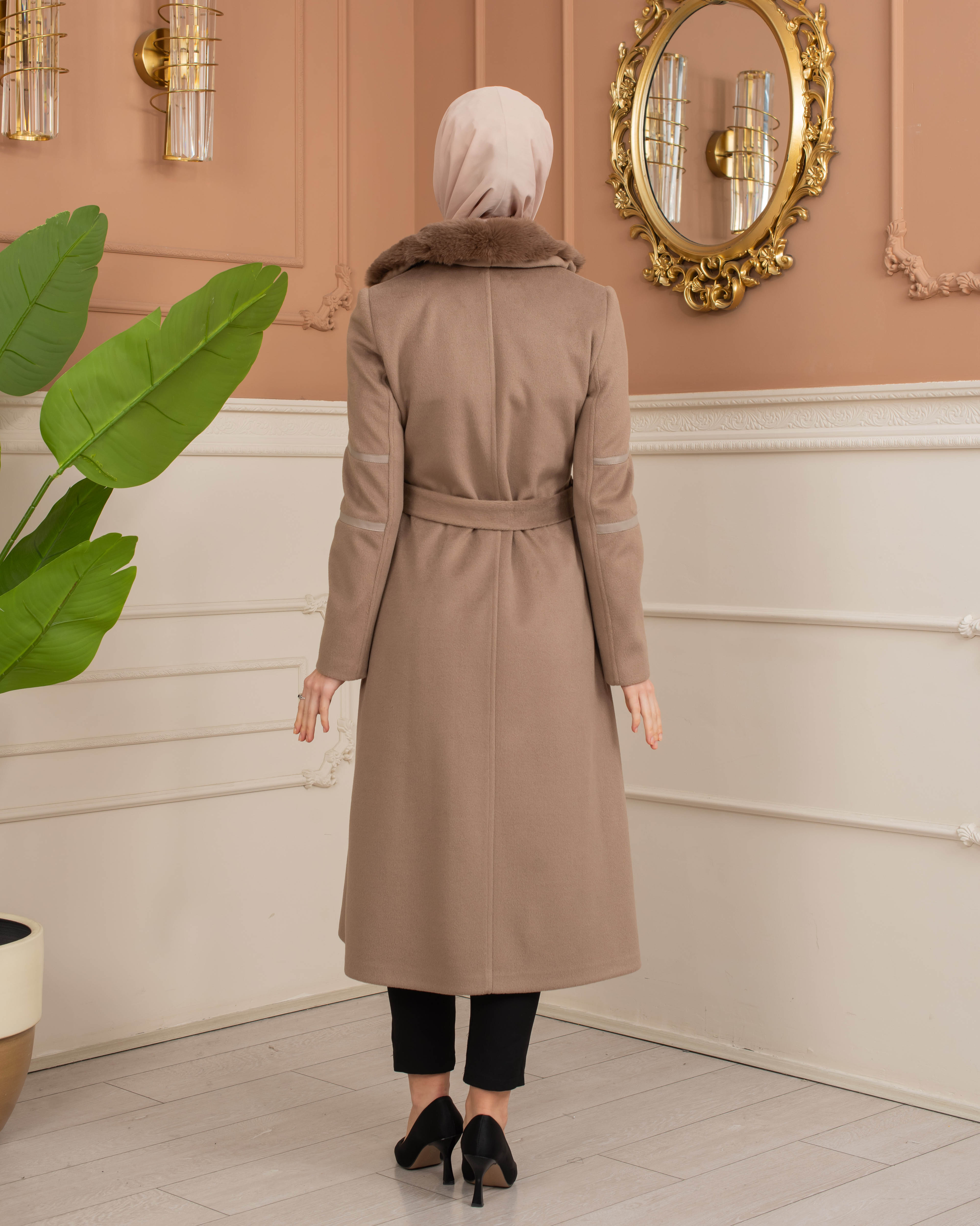 Womens Mohair Wool Trench Coat 