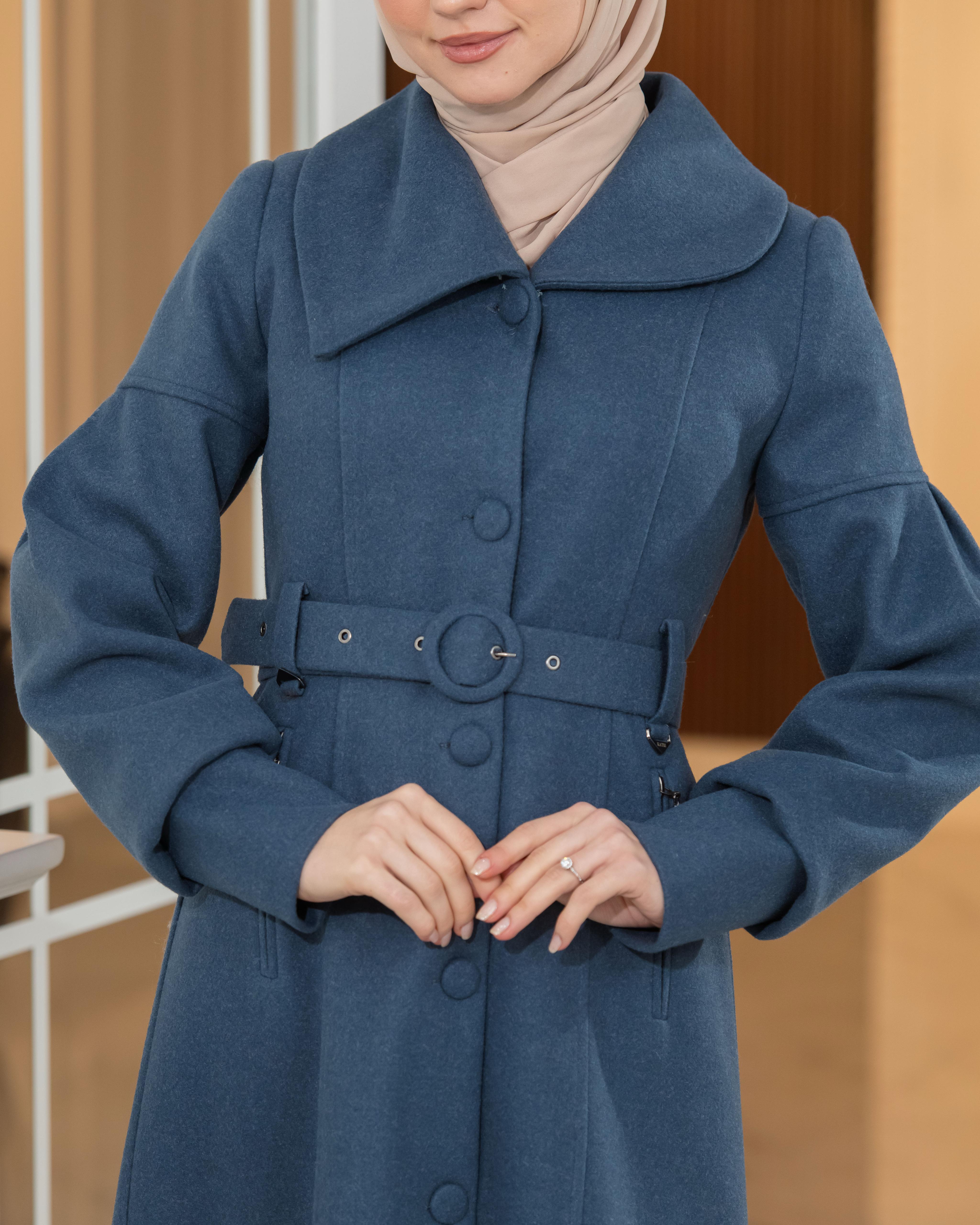 Womens Mohair Wool Trench Coat 